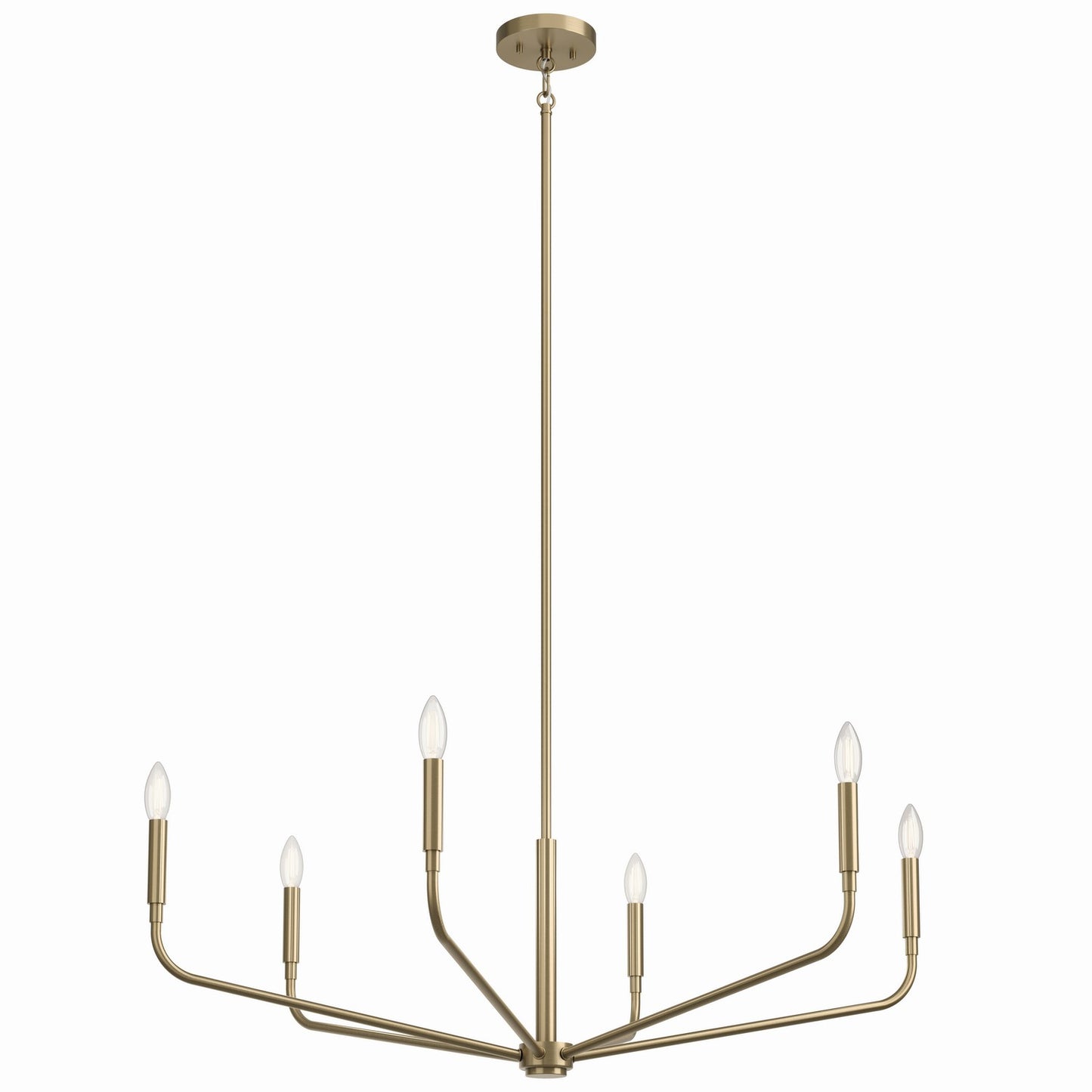 Madden Six Light Chandelier in Champagne Bronze