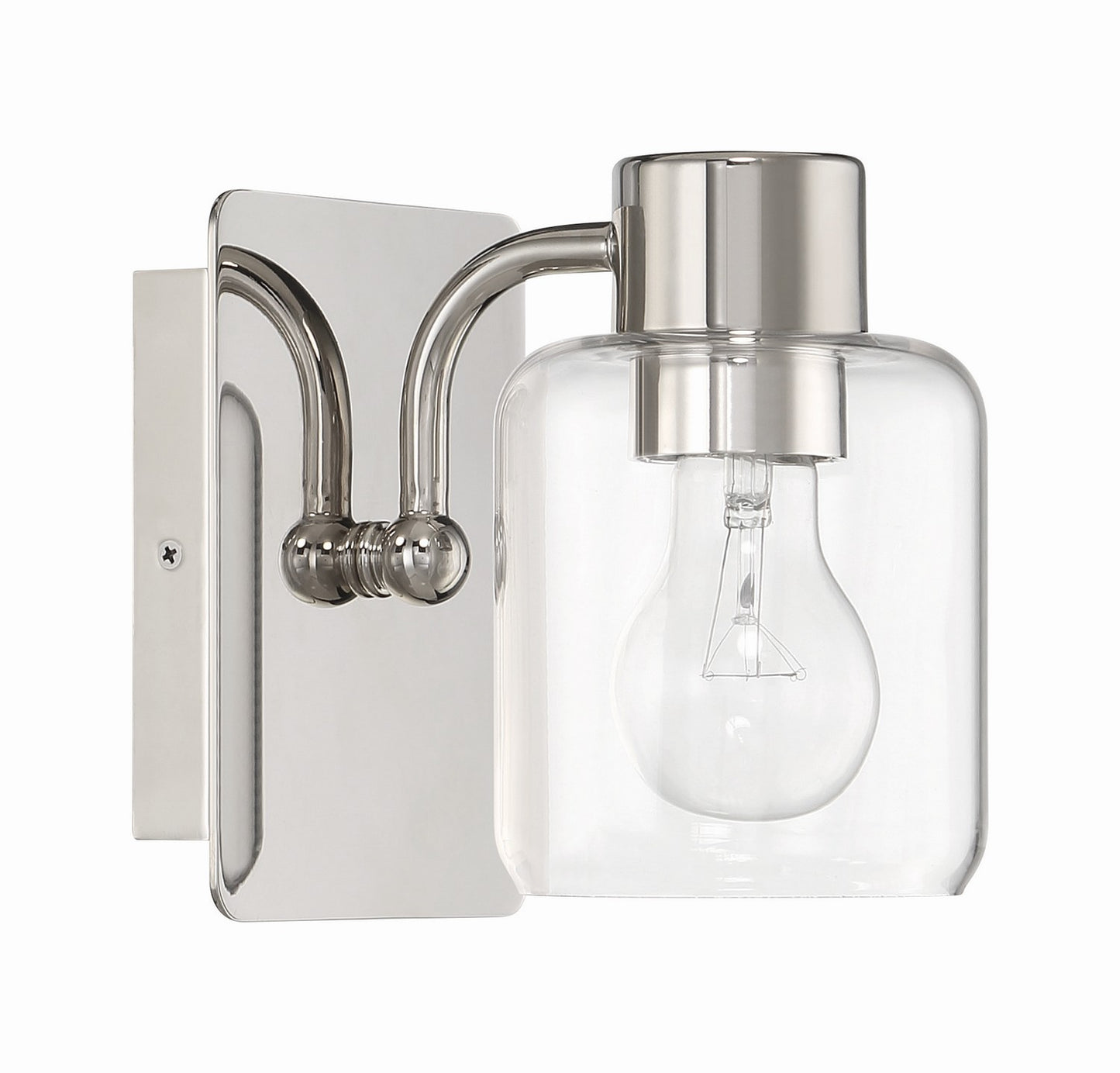Rori One Light Wall Sconce in Polished Nickel