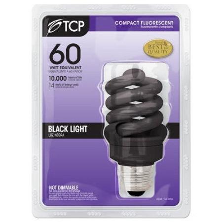 TCP Black Light CFL 14W (60W Equivalent) - 10,000 Hours - E2