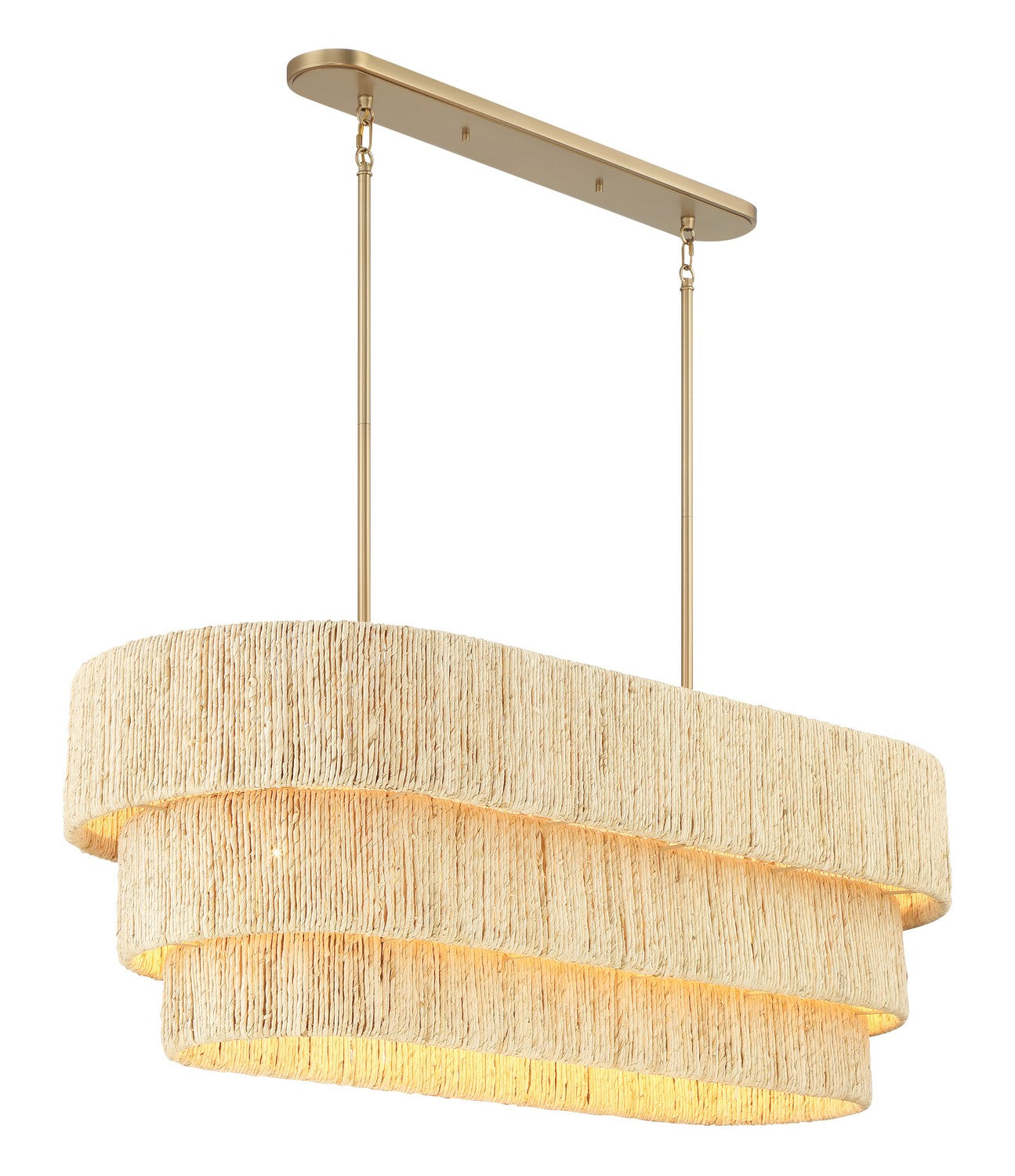 Caviana Five Light Pendant in Signature Brass