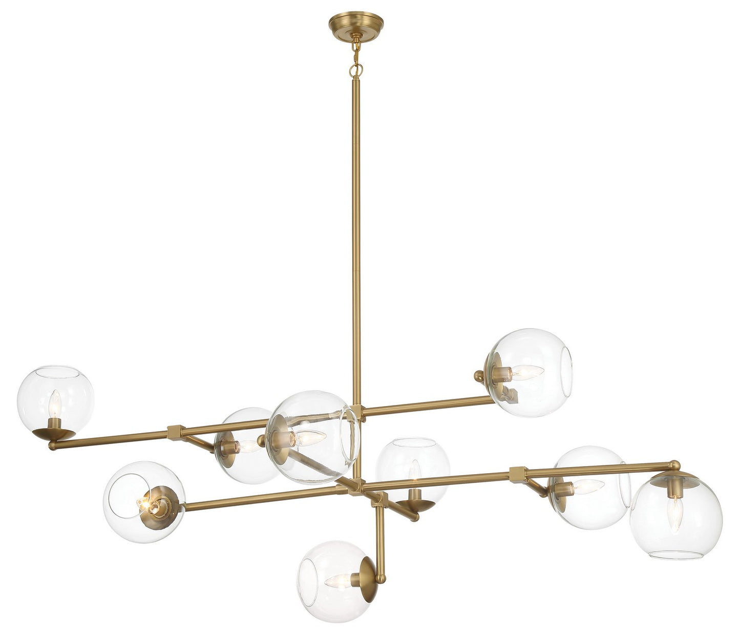 Millikan Nine Light Pendant in Signature Brass