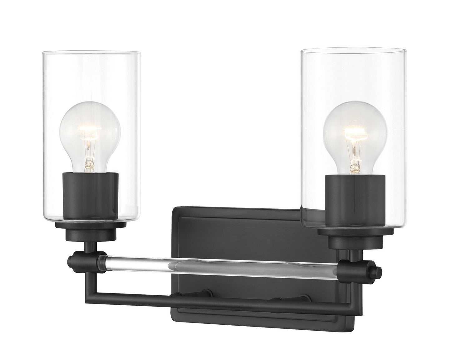 Binsly Two Light Bath Vanity in Coal Black