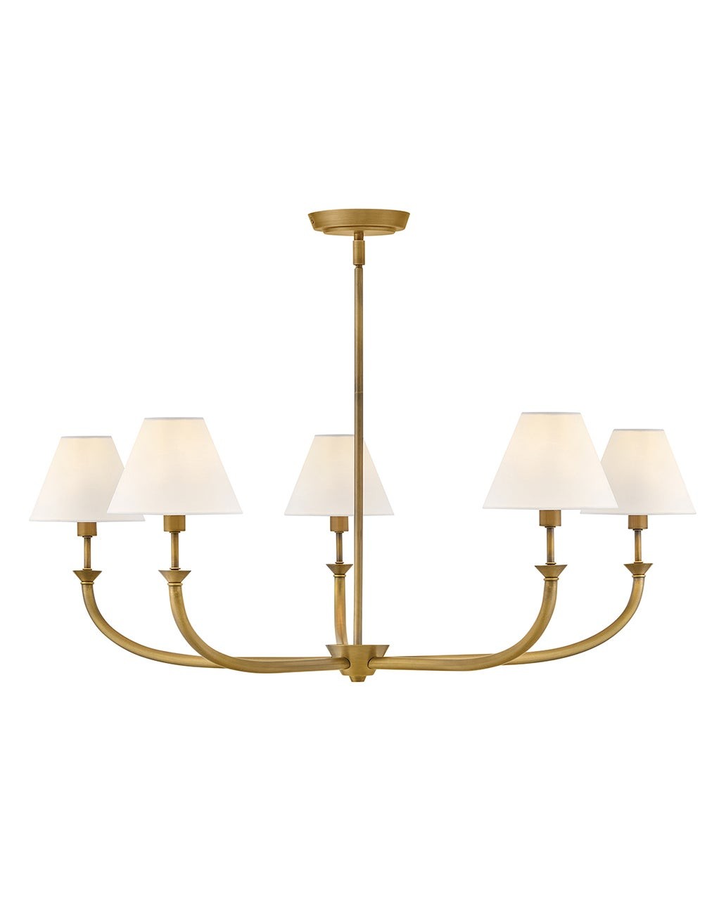 Greta LED Chandelier in Heritage Brass