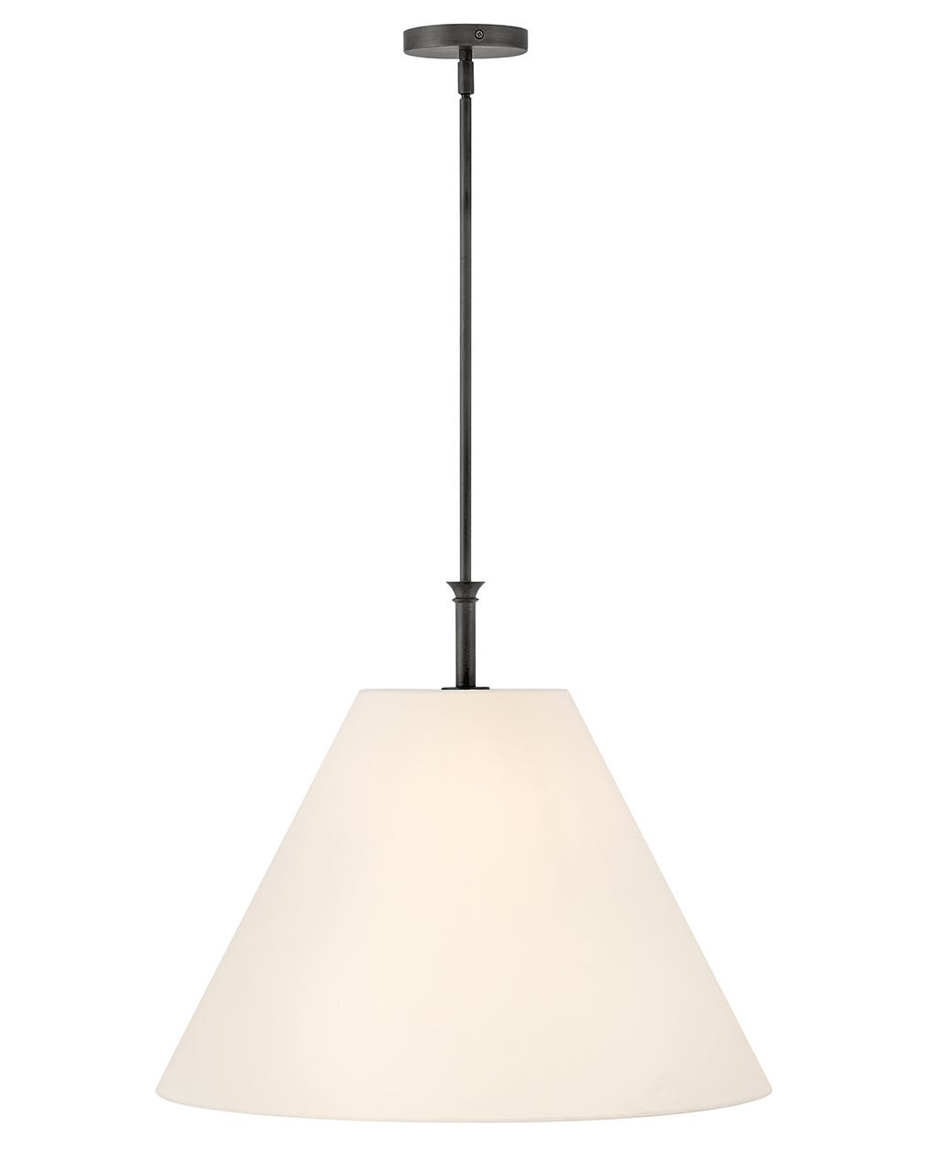 Greta LED Pendant in Blackened Brass