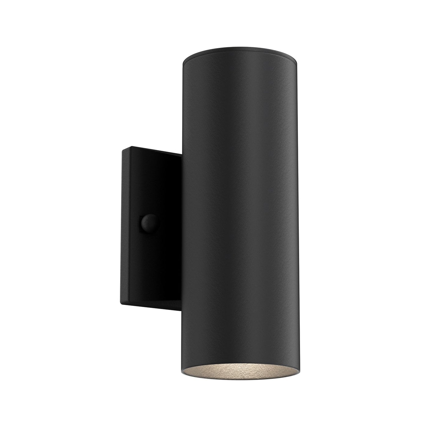 Two Light Deck Light in Black Textured