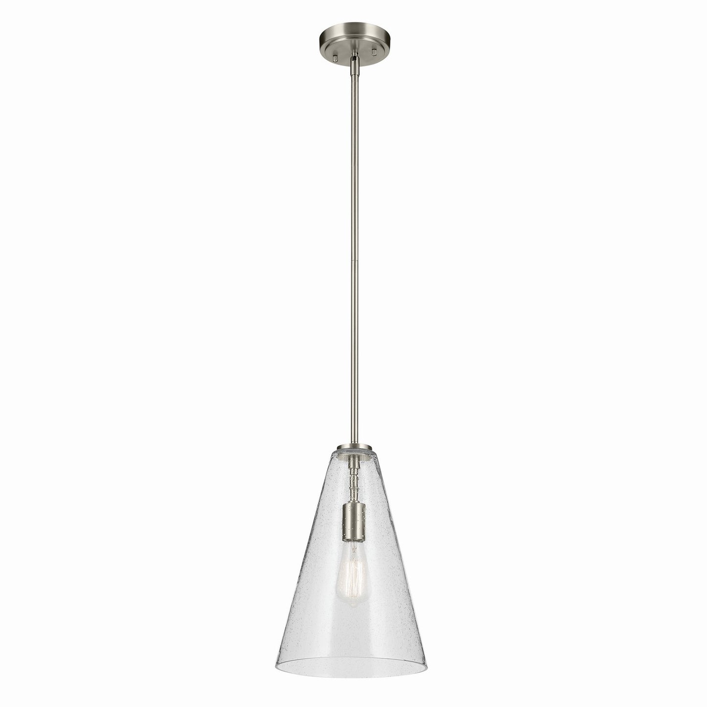 Everly One Light Pendant in Brushed Nickel