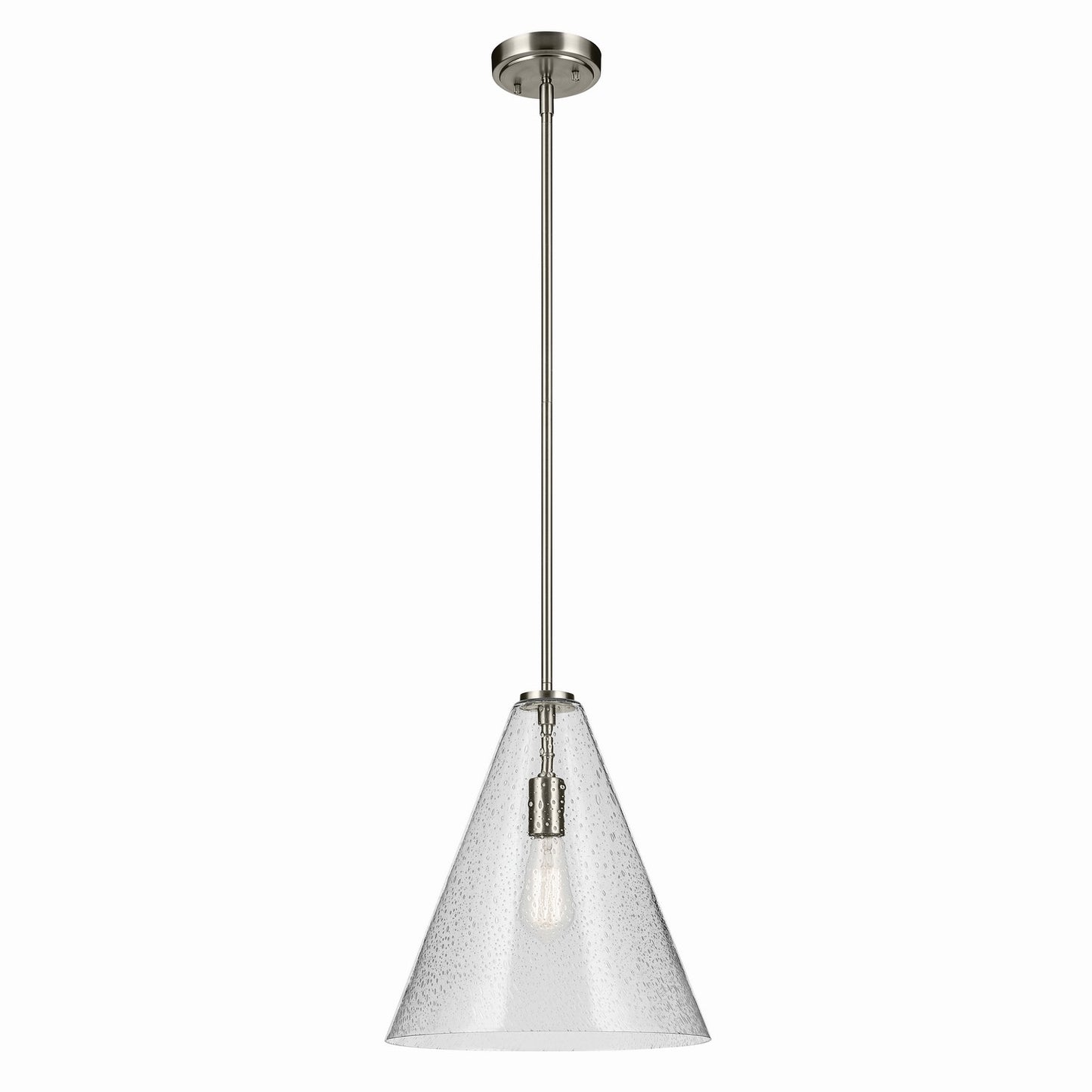 Everly One Light Pendant in Brushed Nickel