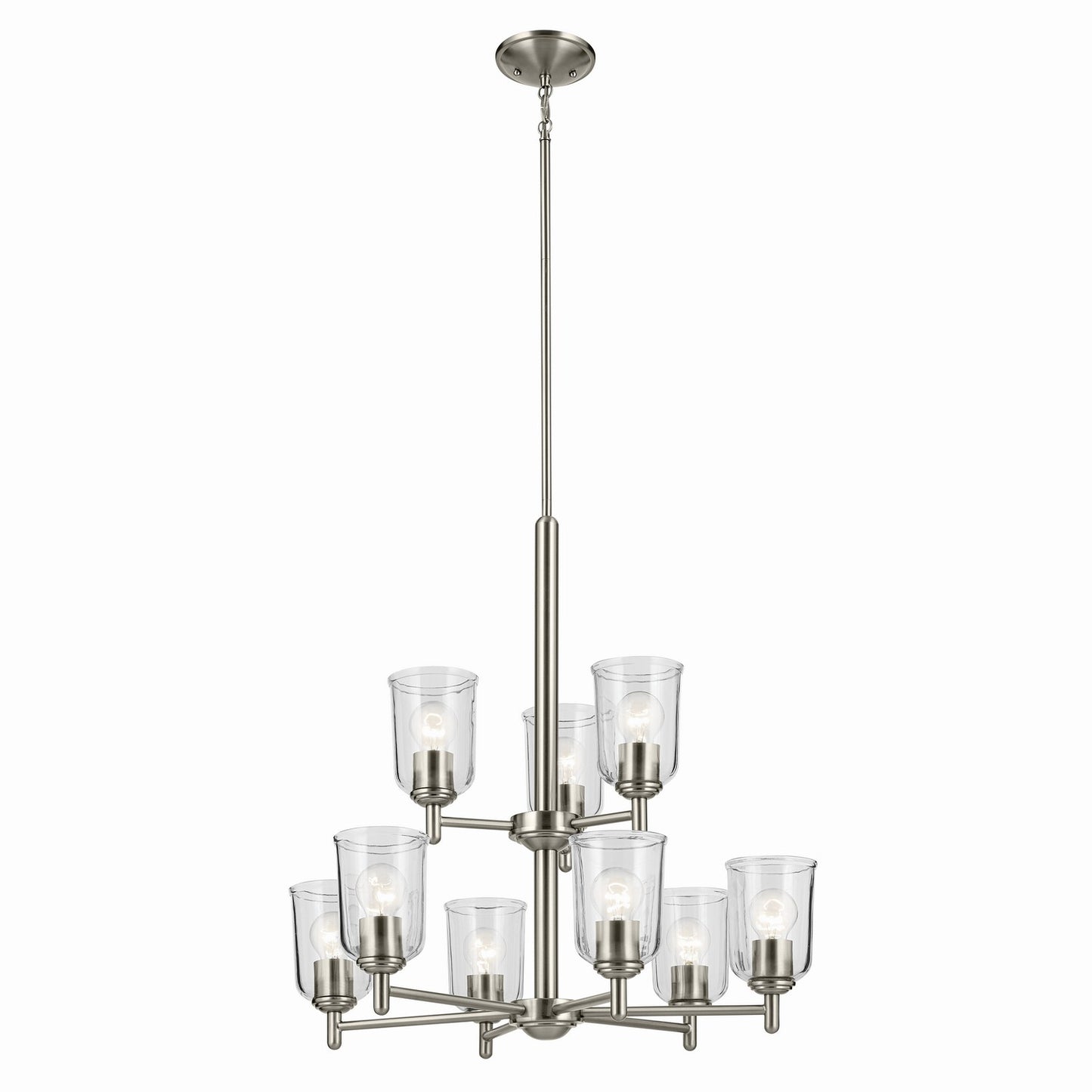 Shailene Nine Light Chandelier in Brushed Nickel