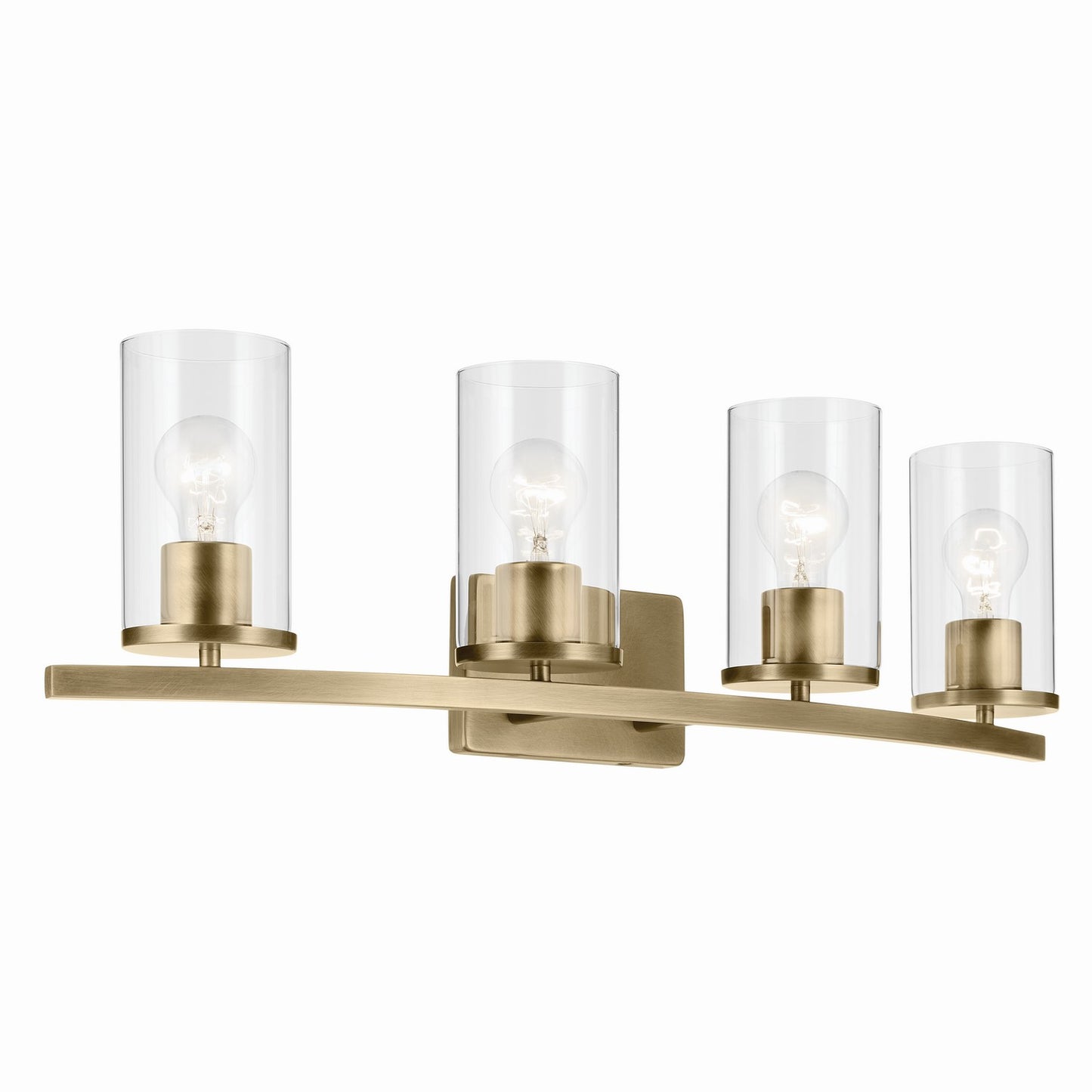 Crosby Four Light Bath in Natural Brass