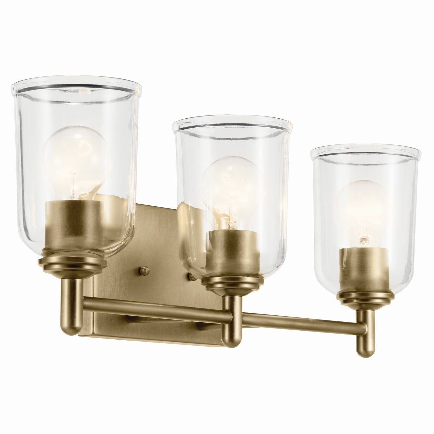 Shailene Three Light Bath in Natural Brass