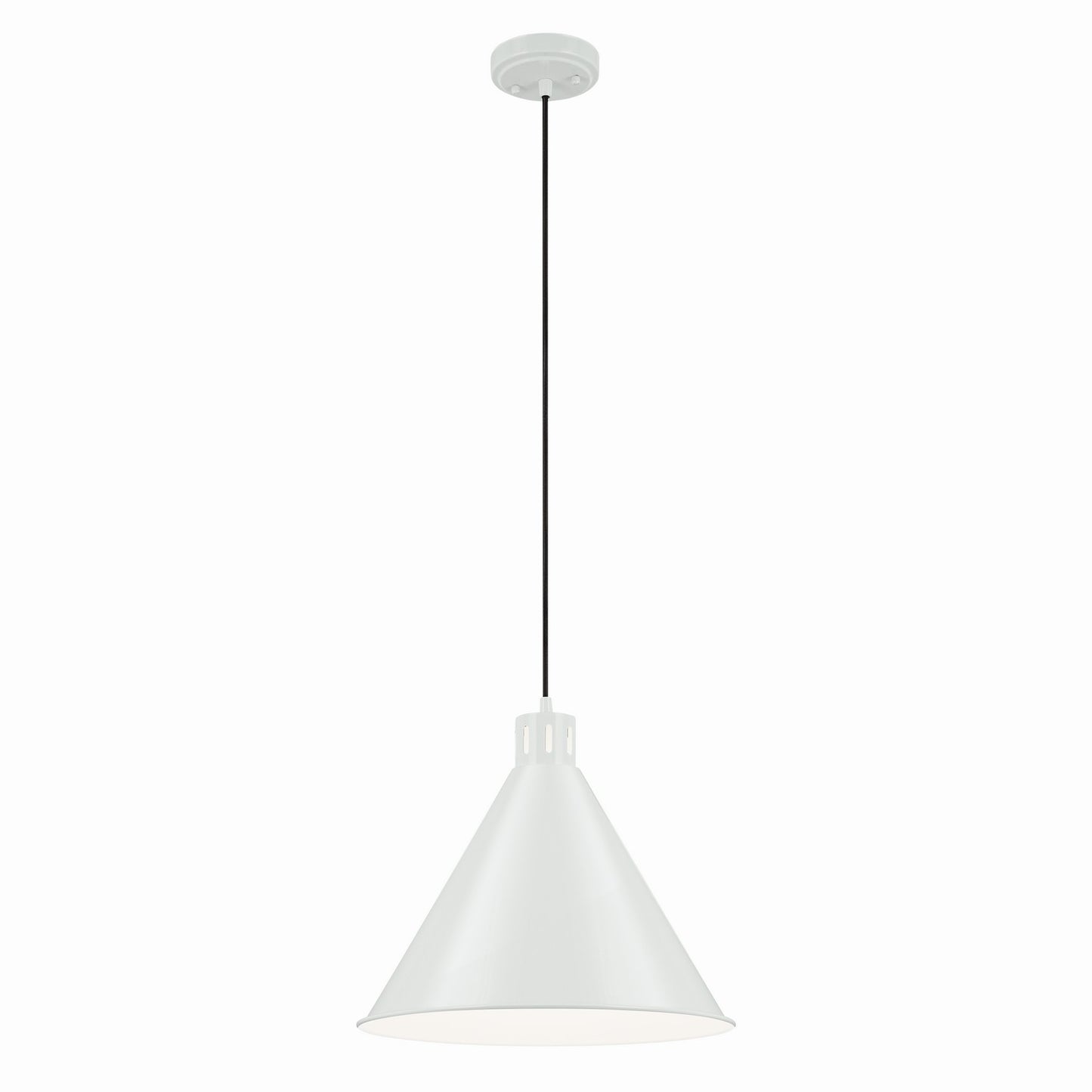 Zailey One Light Pendant in White