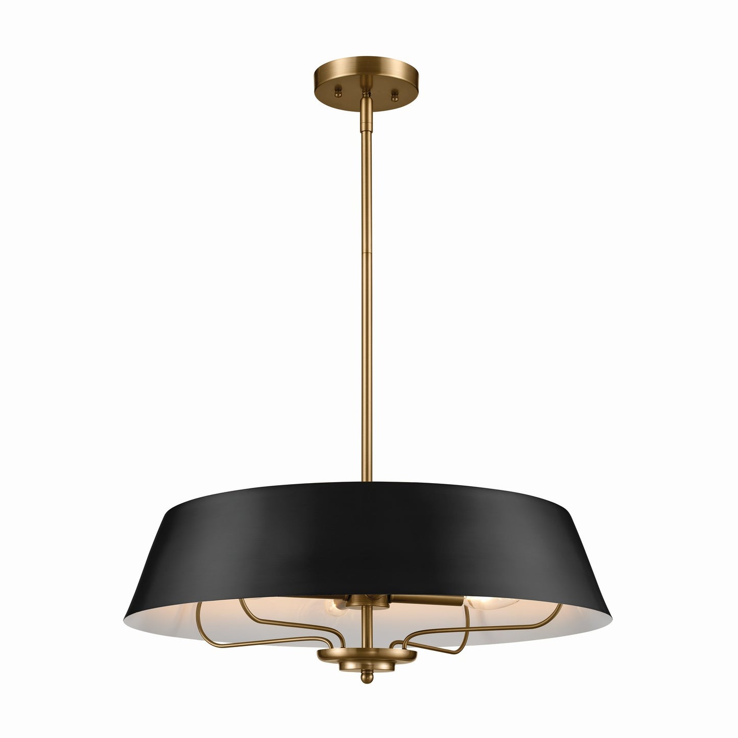 Luella Four Light Pendant/Semi Flush in Black