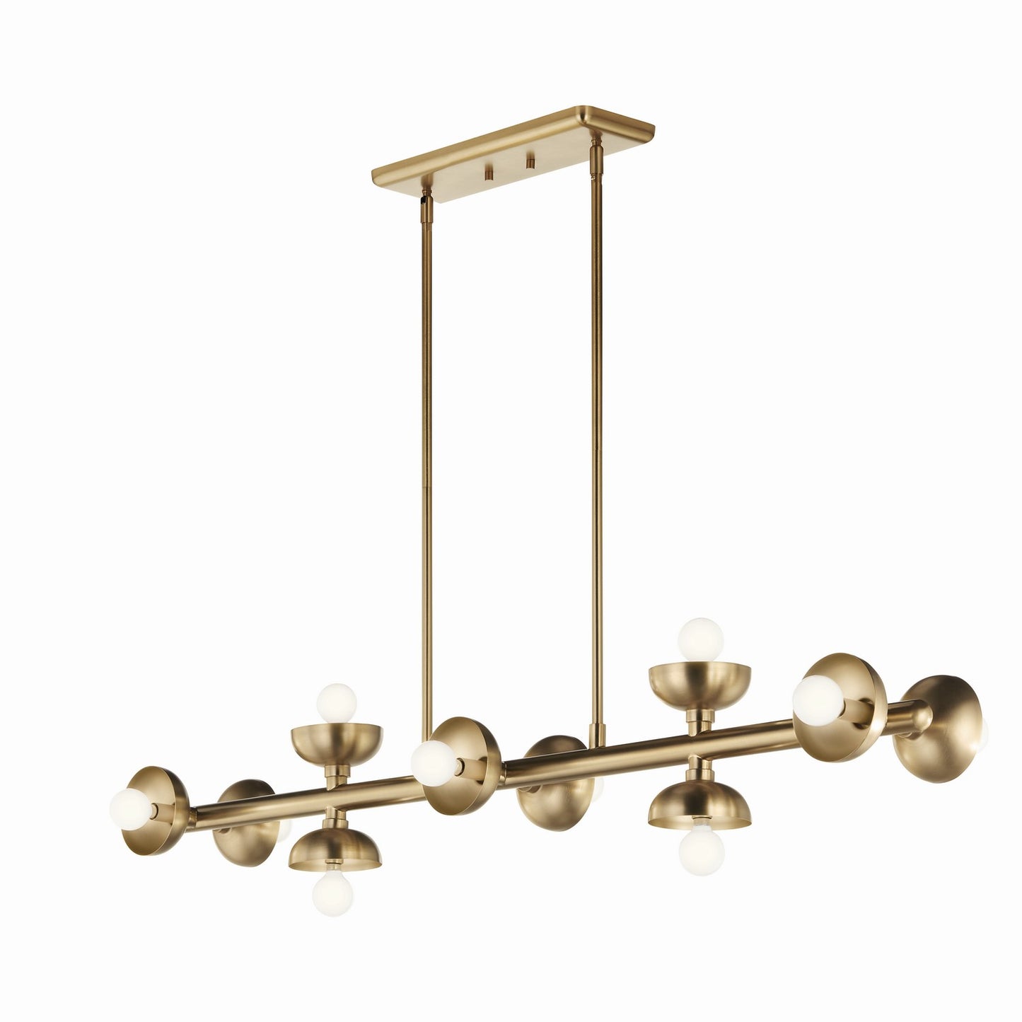 Palta Ten Light Linear Chandelier in Champagne Bronze