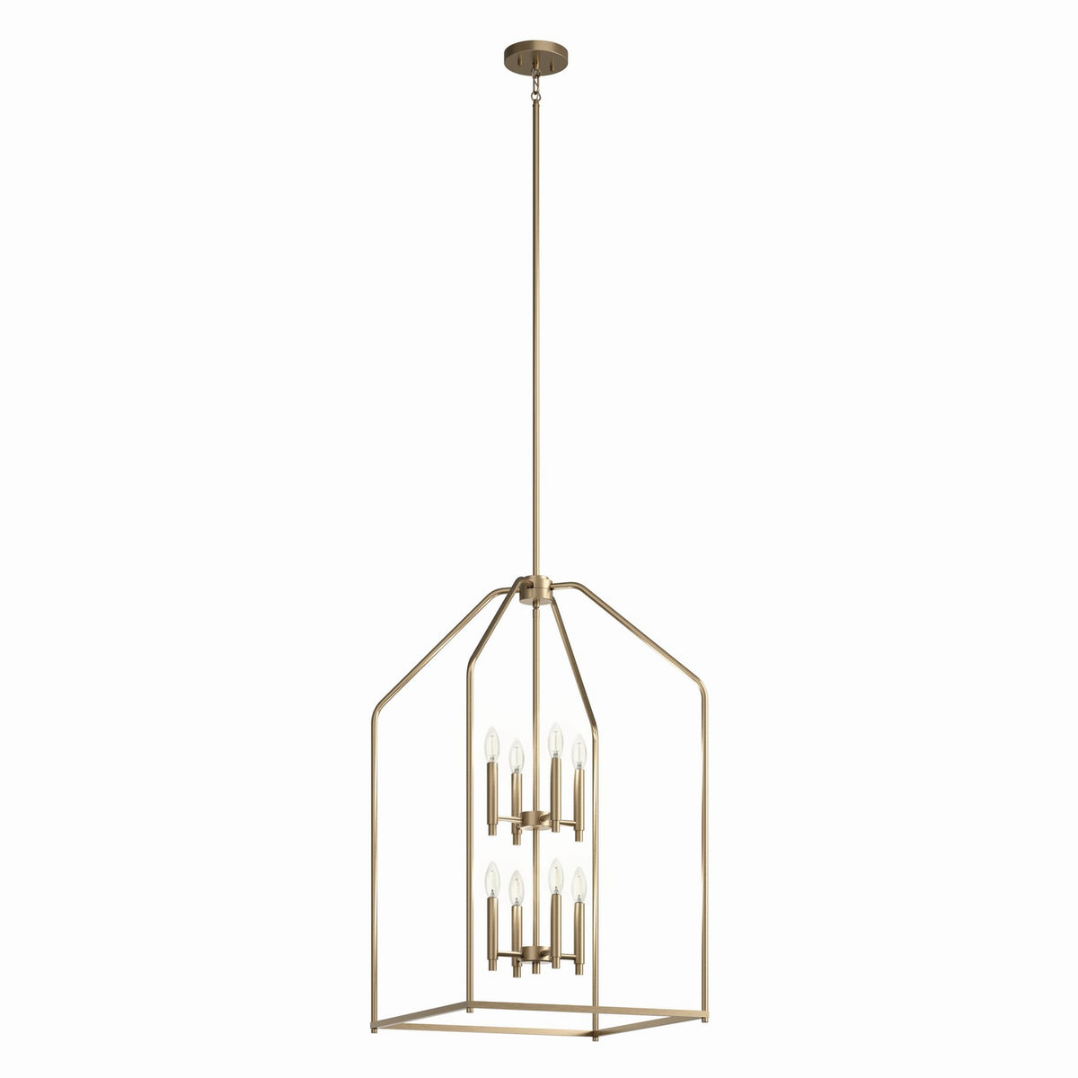 Madden Eight Light Foyer Pendant in Champagne Bronze