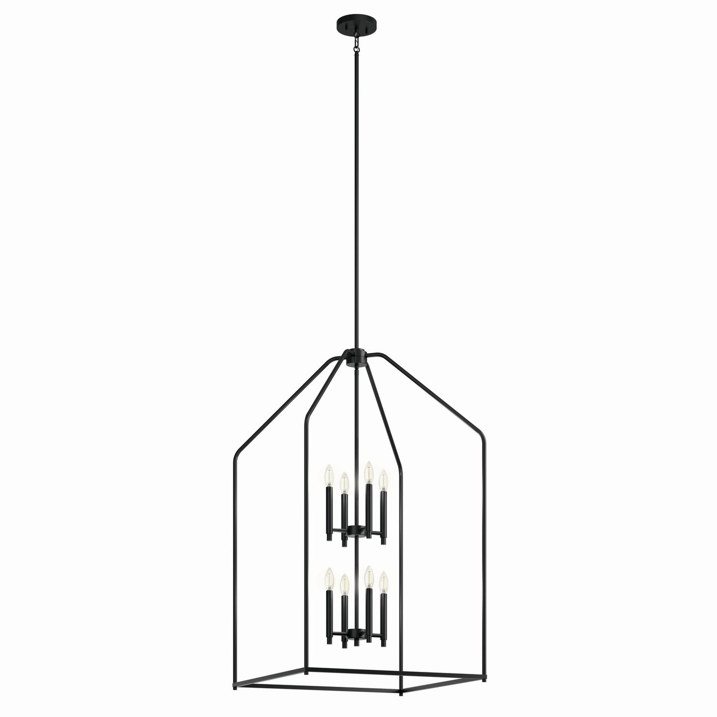Madden Eight Light Foyer Pendant in Black