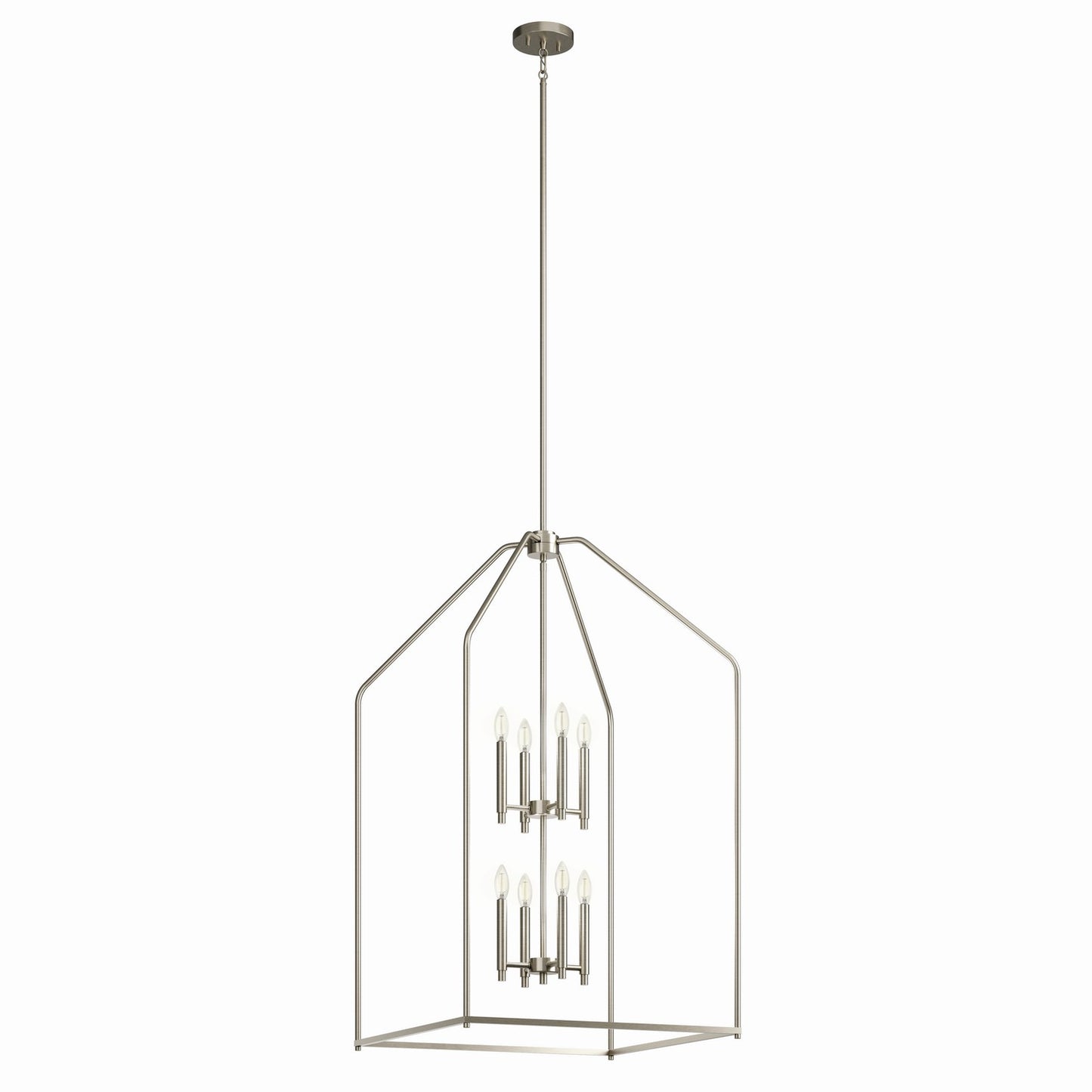 Madden Eight Light Foyer Pendant in Brushed Nickel