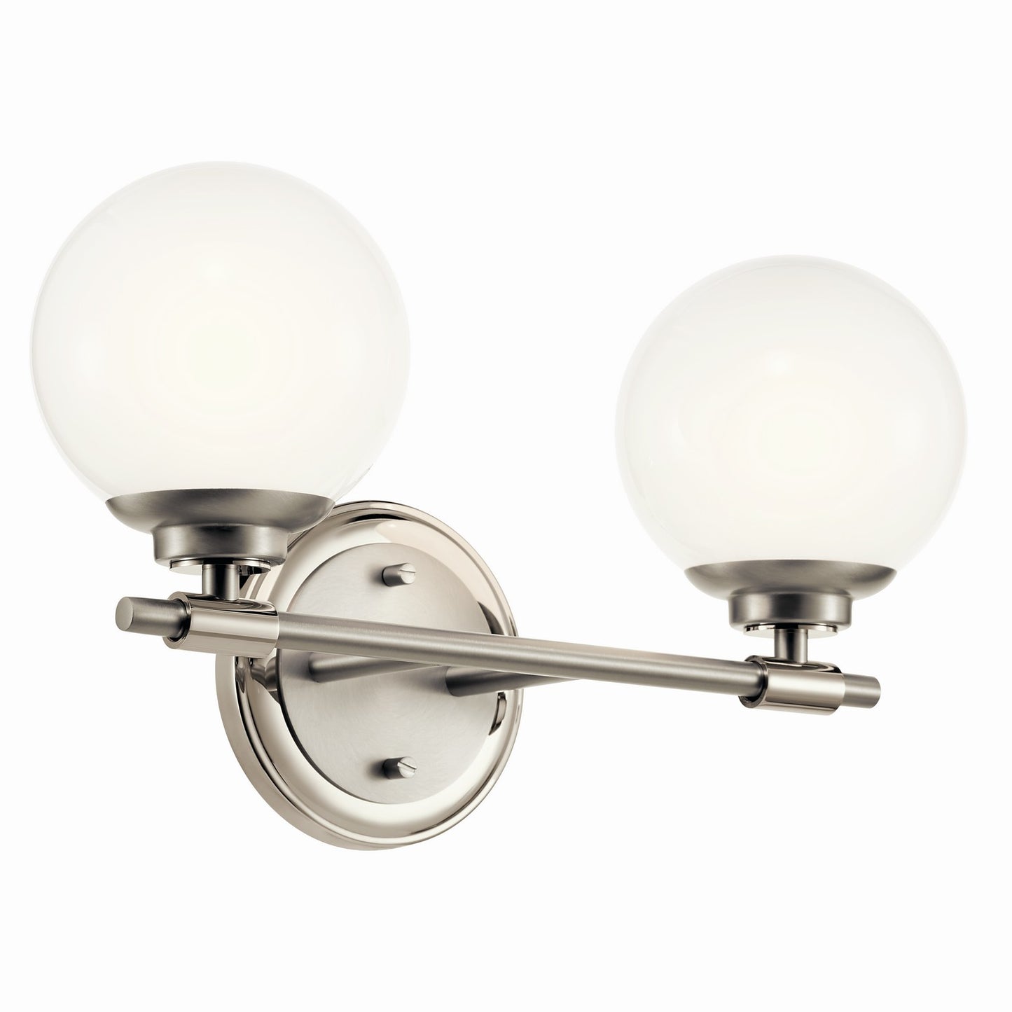 Benno Two Light Vanity in Polished Nickel