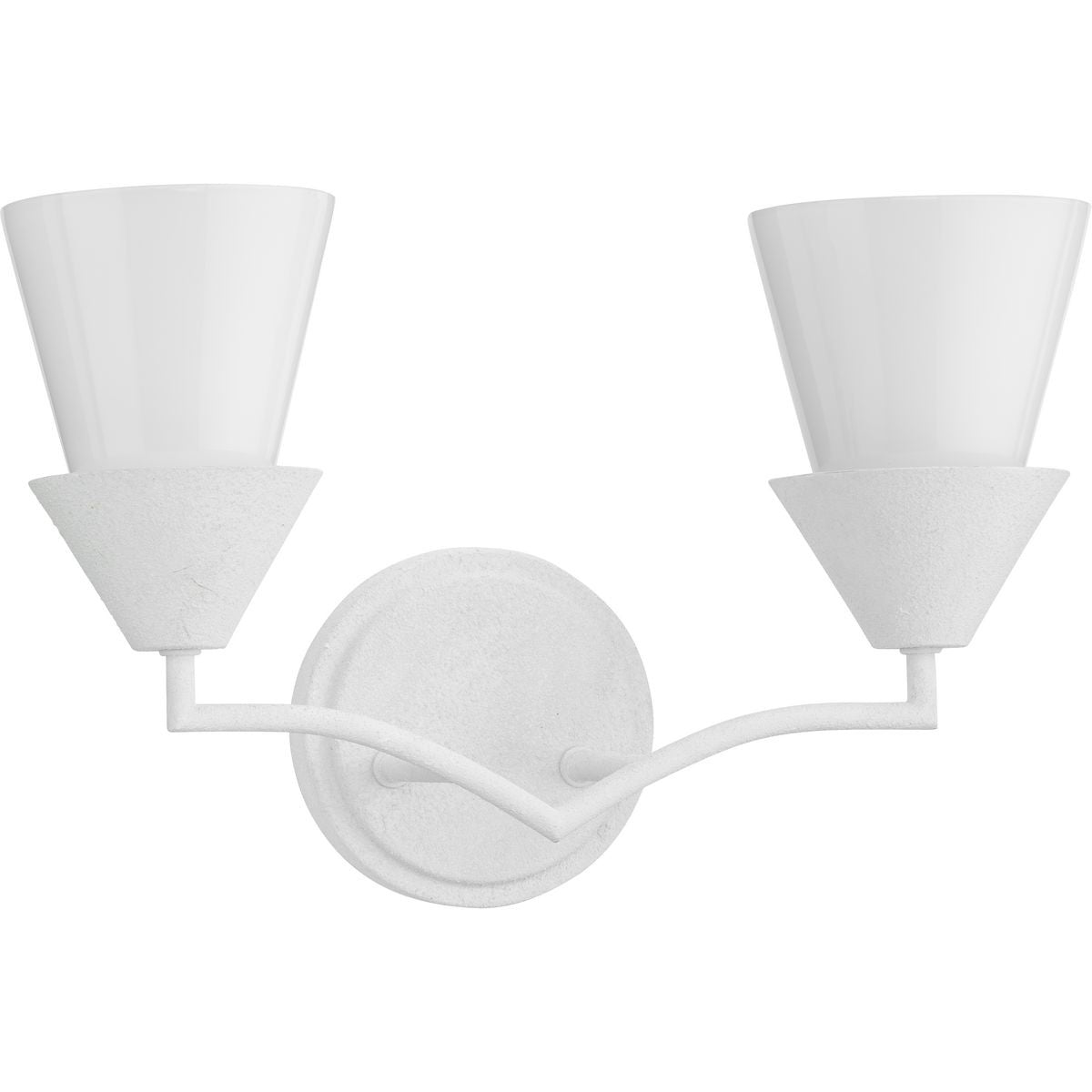 Pinellas Two Light Bath in White Plaster