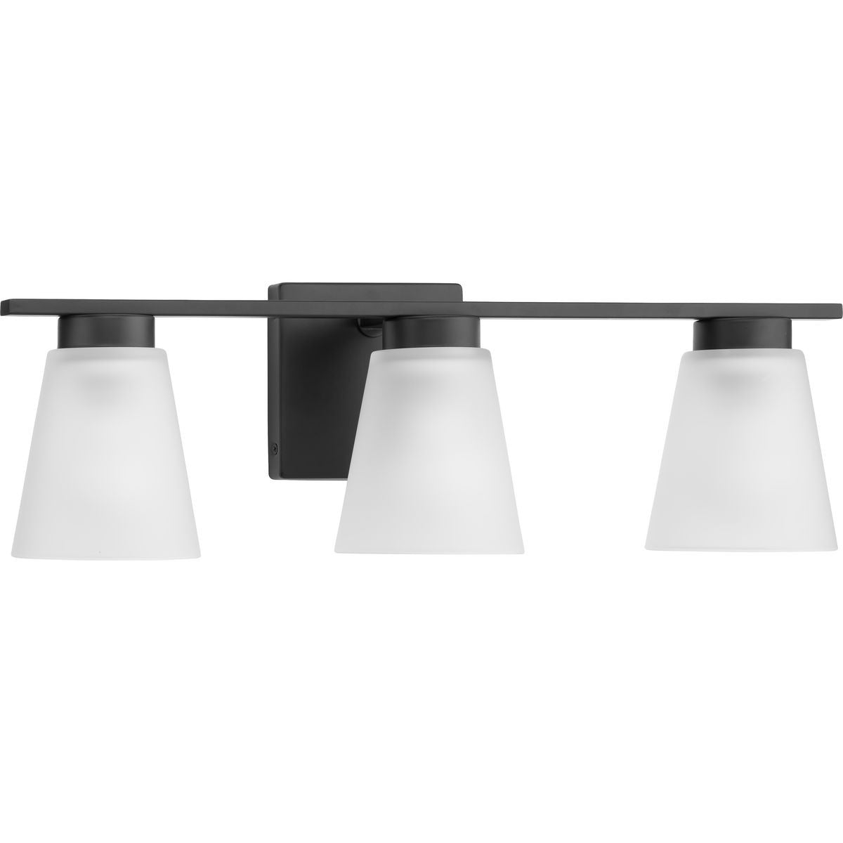 Tanner Three Light Bath in Matte Black