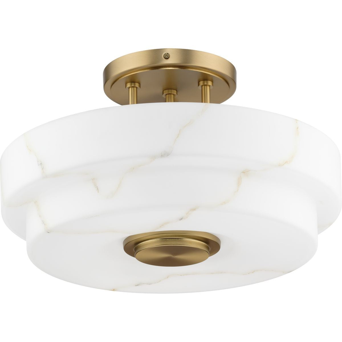 Tosca Three Light Semi-Flush Mount in Brushed Bronze