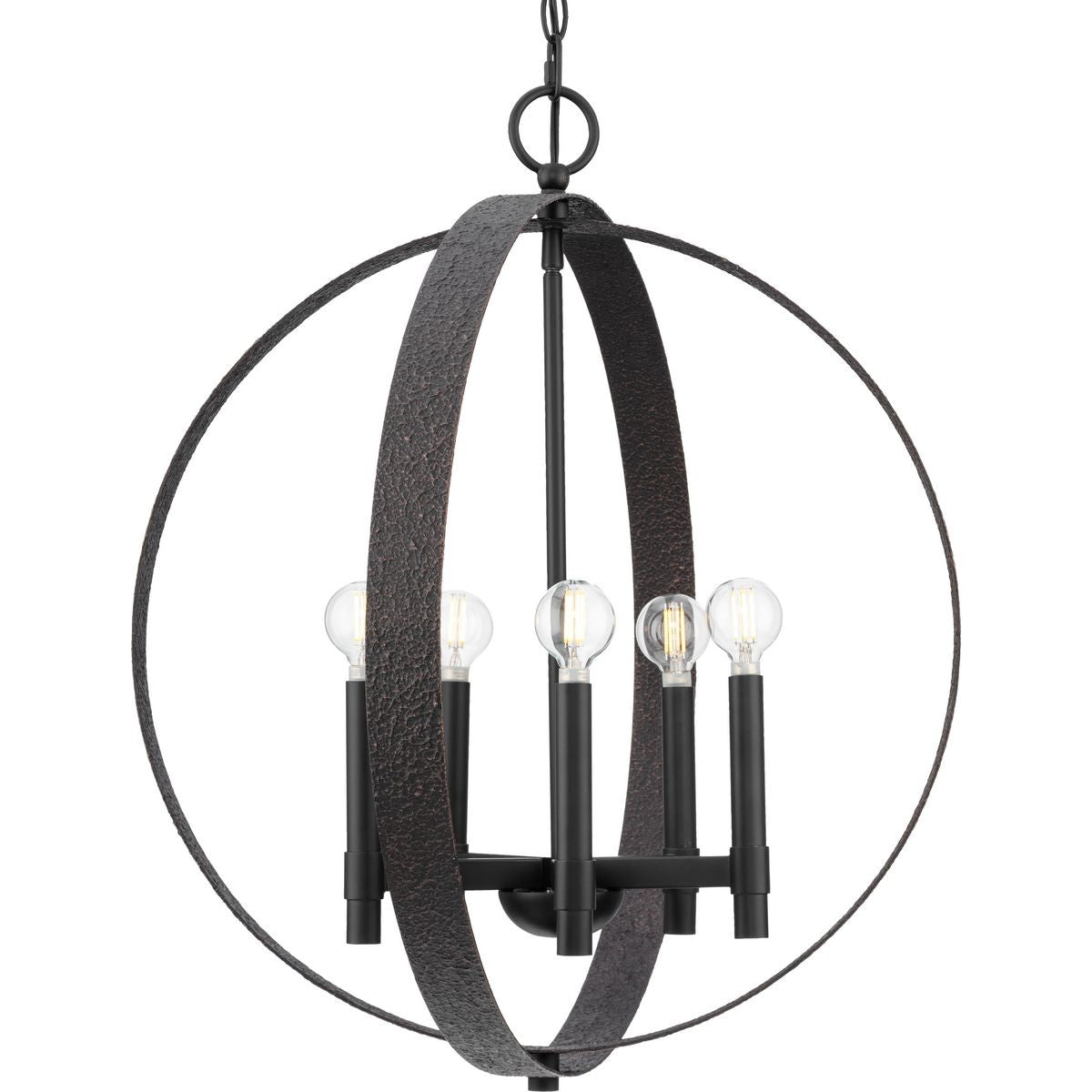Allegheny Five Light Chandelier in Matte Black