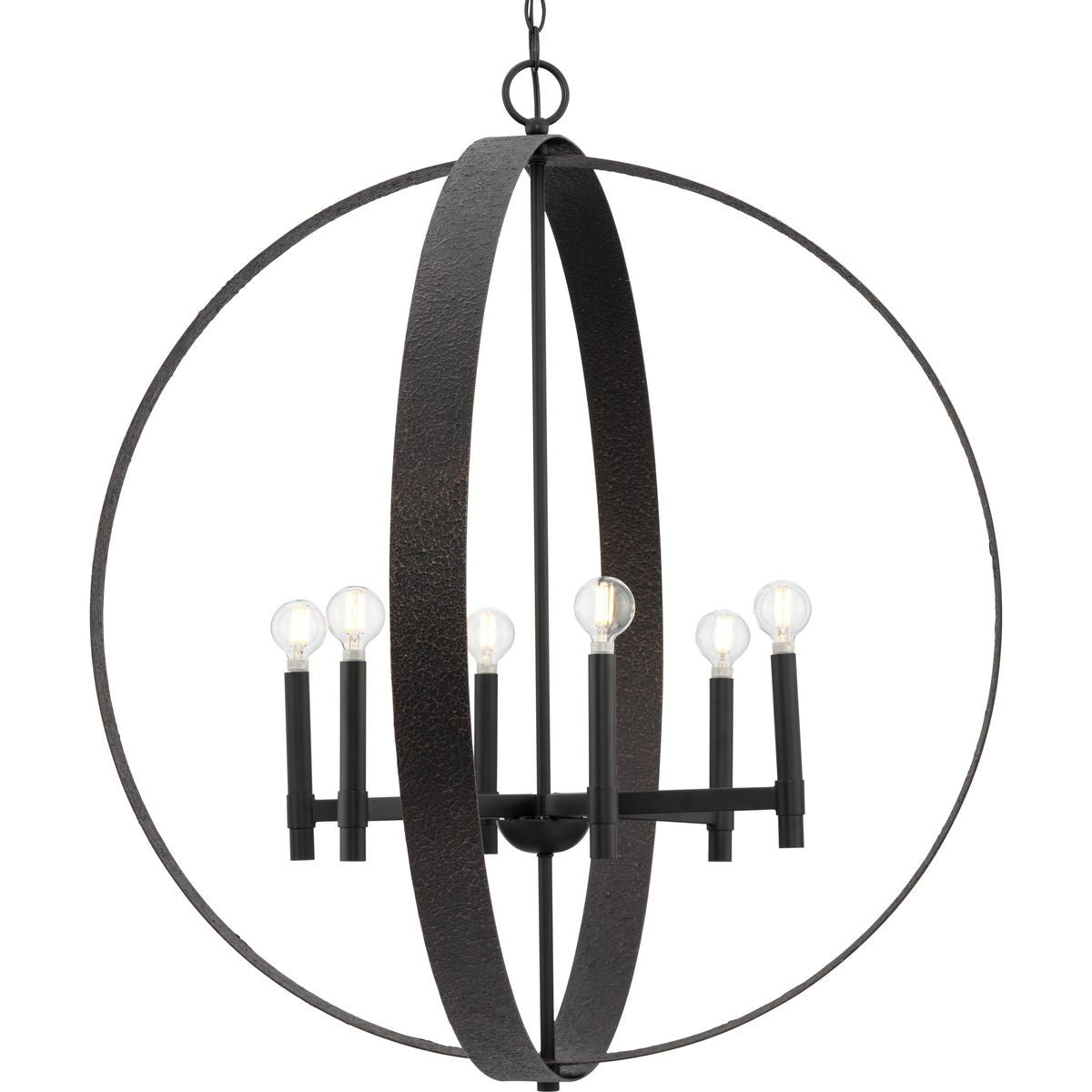 Allegheny Six Light Chandelier in Matte Black
