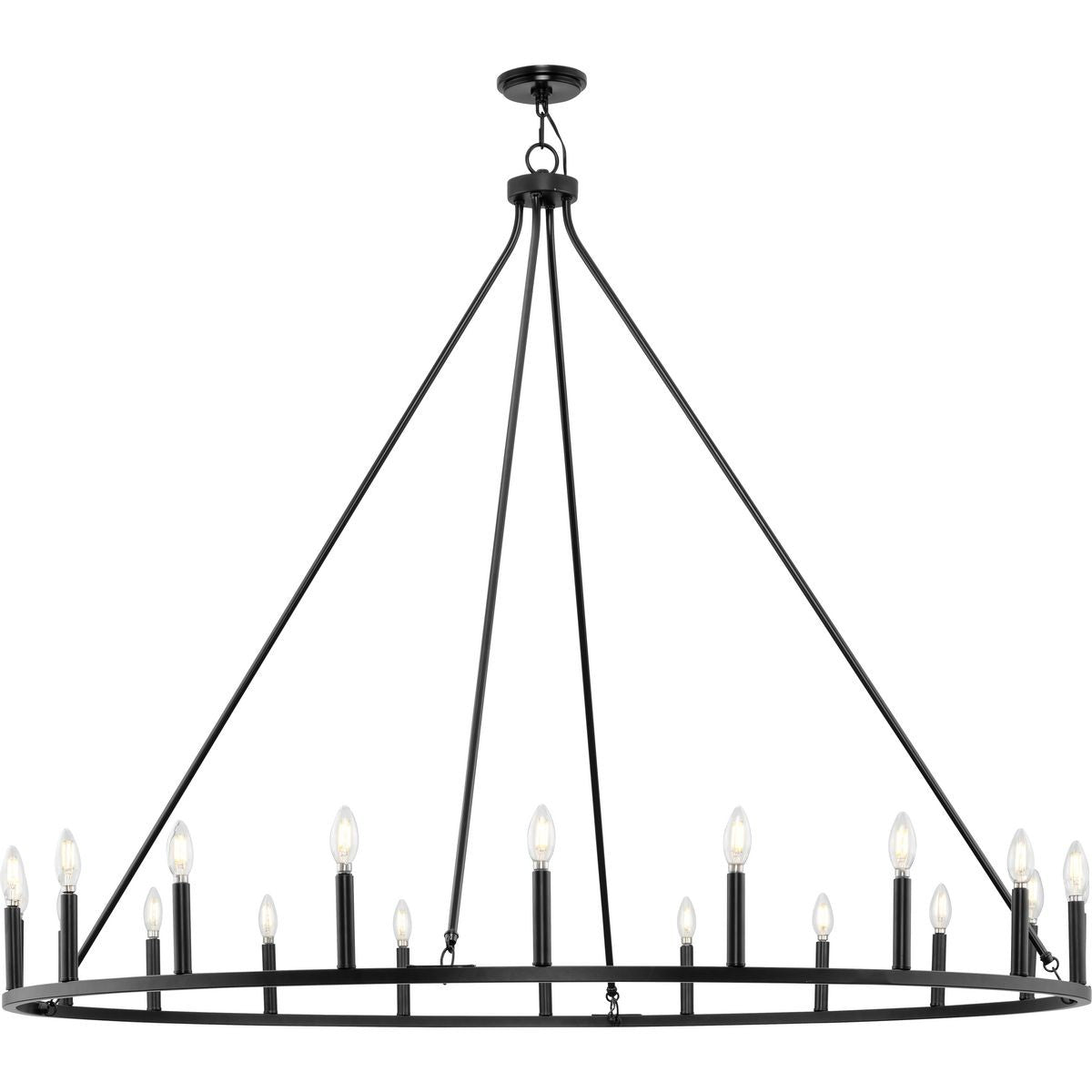 Gilliam 20 Light Chandelier in Matte Black