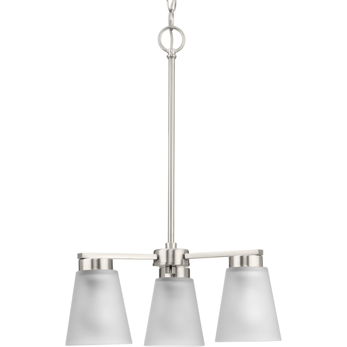 Tanner Three Light Chandelier in Brushed Nickel