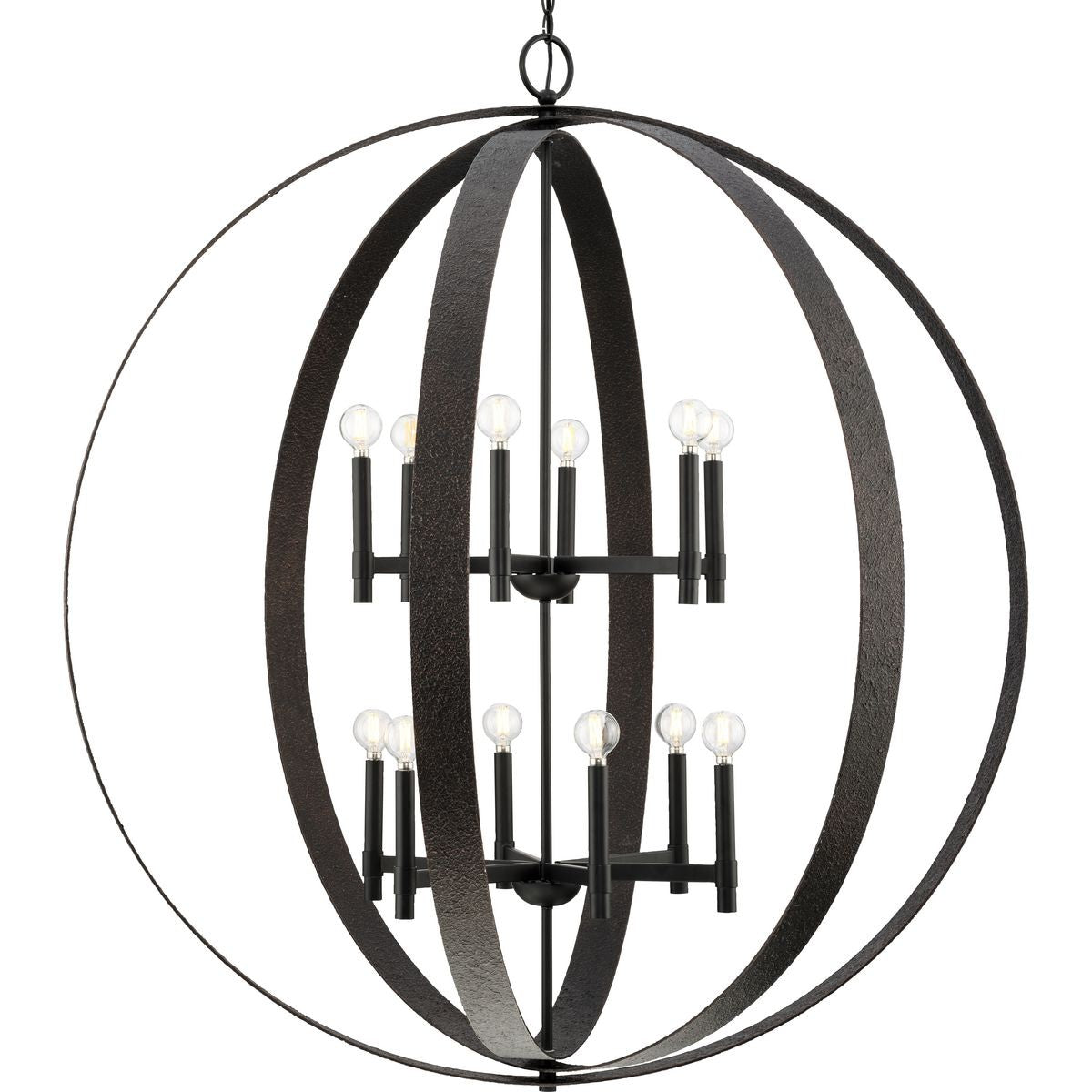 Allegheny 12 Light Chandelier in Matte Black