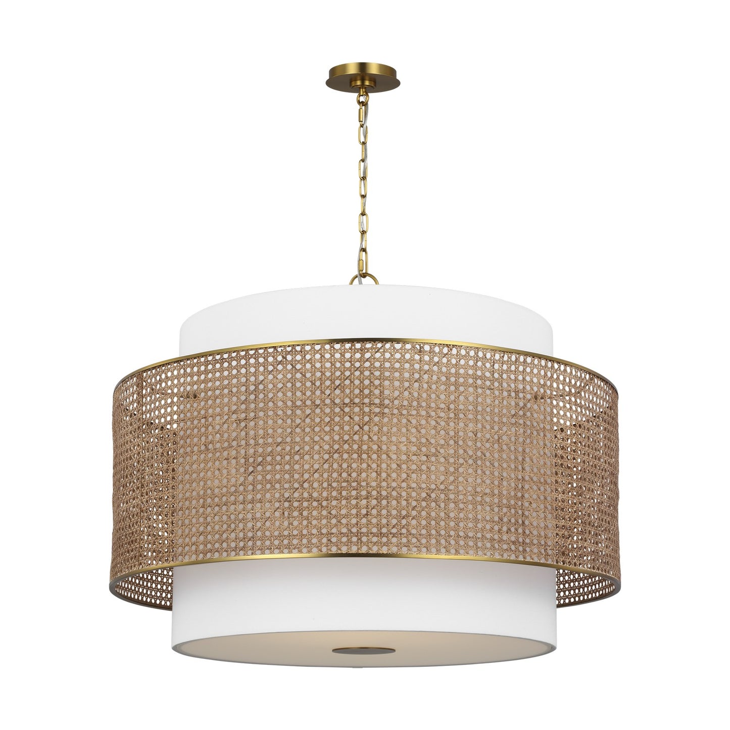 Sawyer Four Light Pendant in Blonde Rattan
