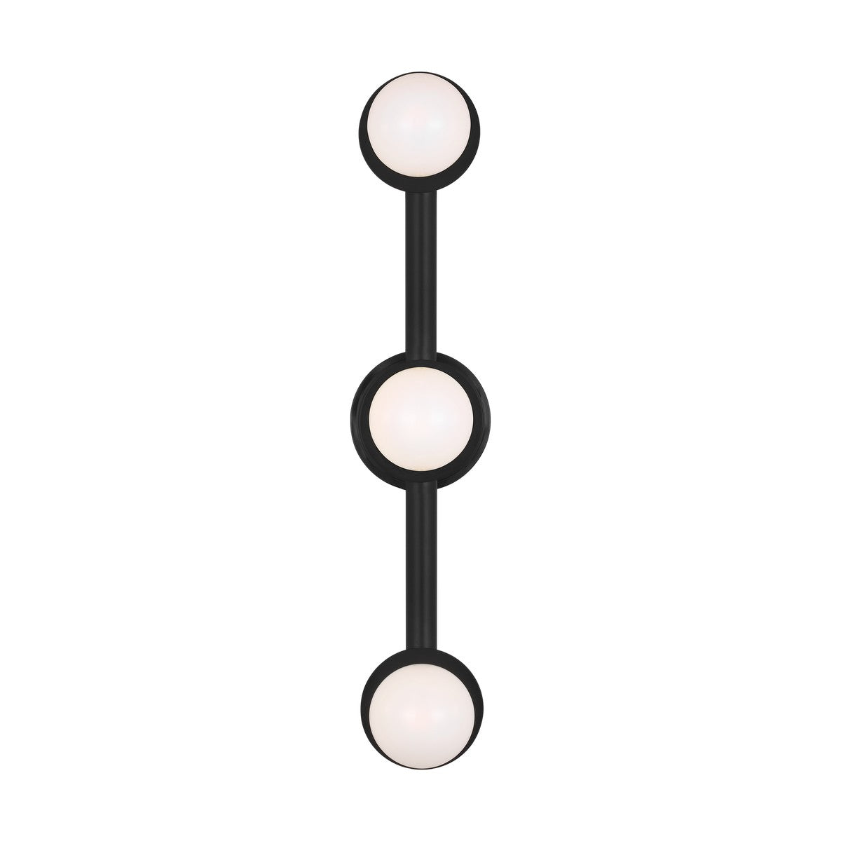 Nodes Three Light Vanity in Midnight Black