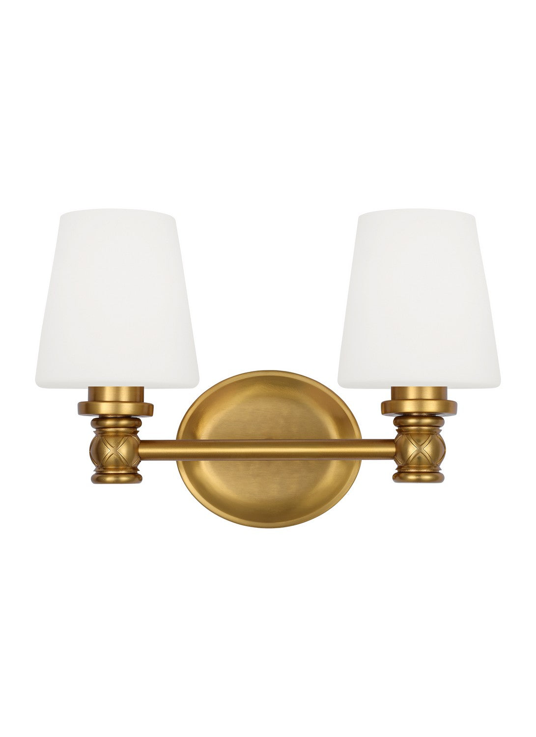 Xavierre Two Light Vanity in Burnished Brass