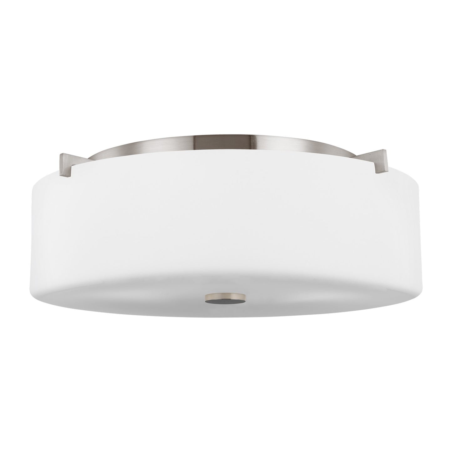 Sunset Drive Three Light Flush Mount in Brushed Steel