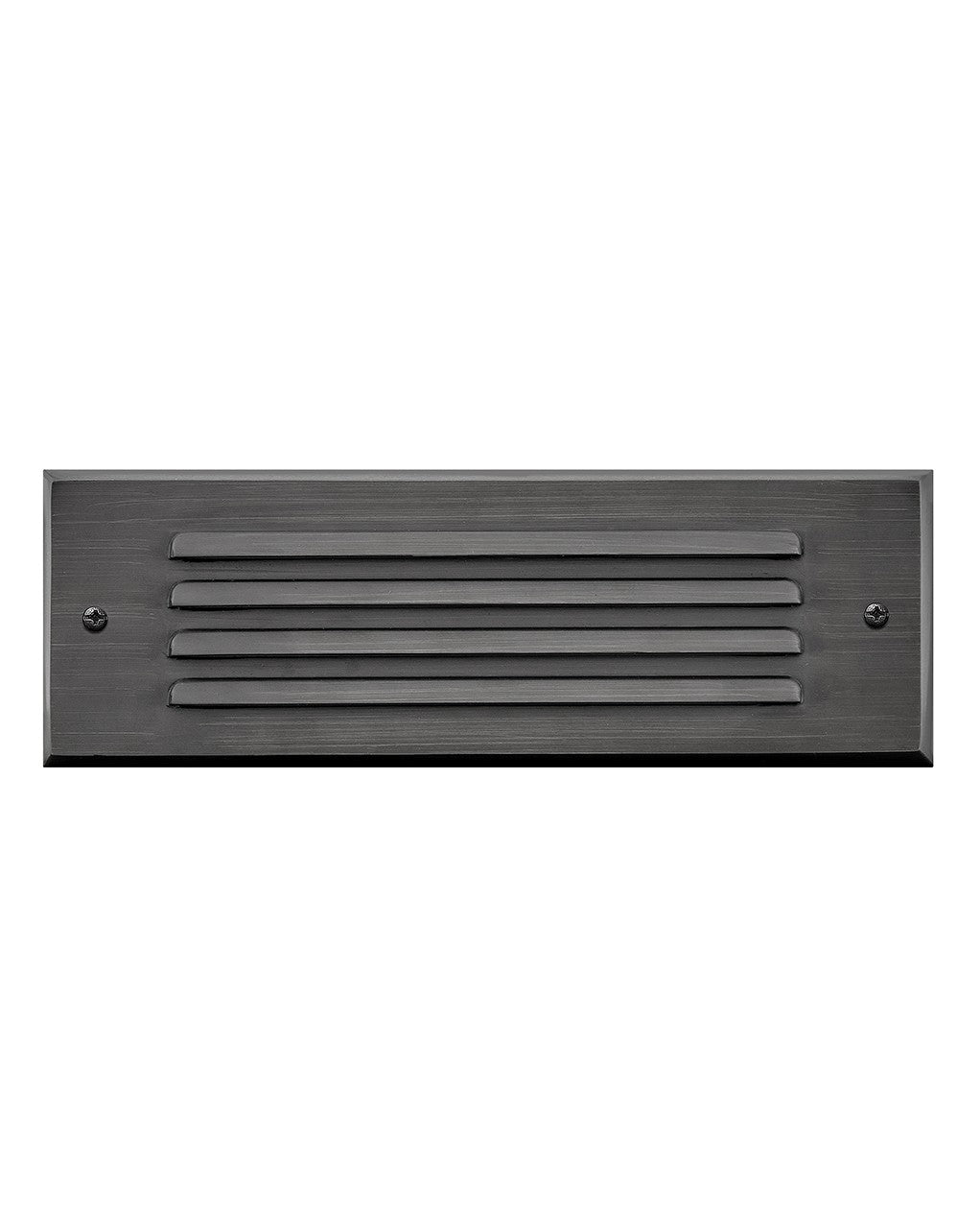 Louvered Brick Light LED Flush Step Light in Satin Black