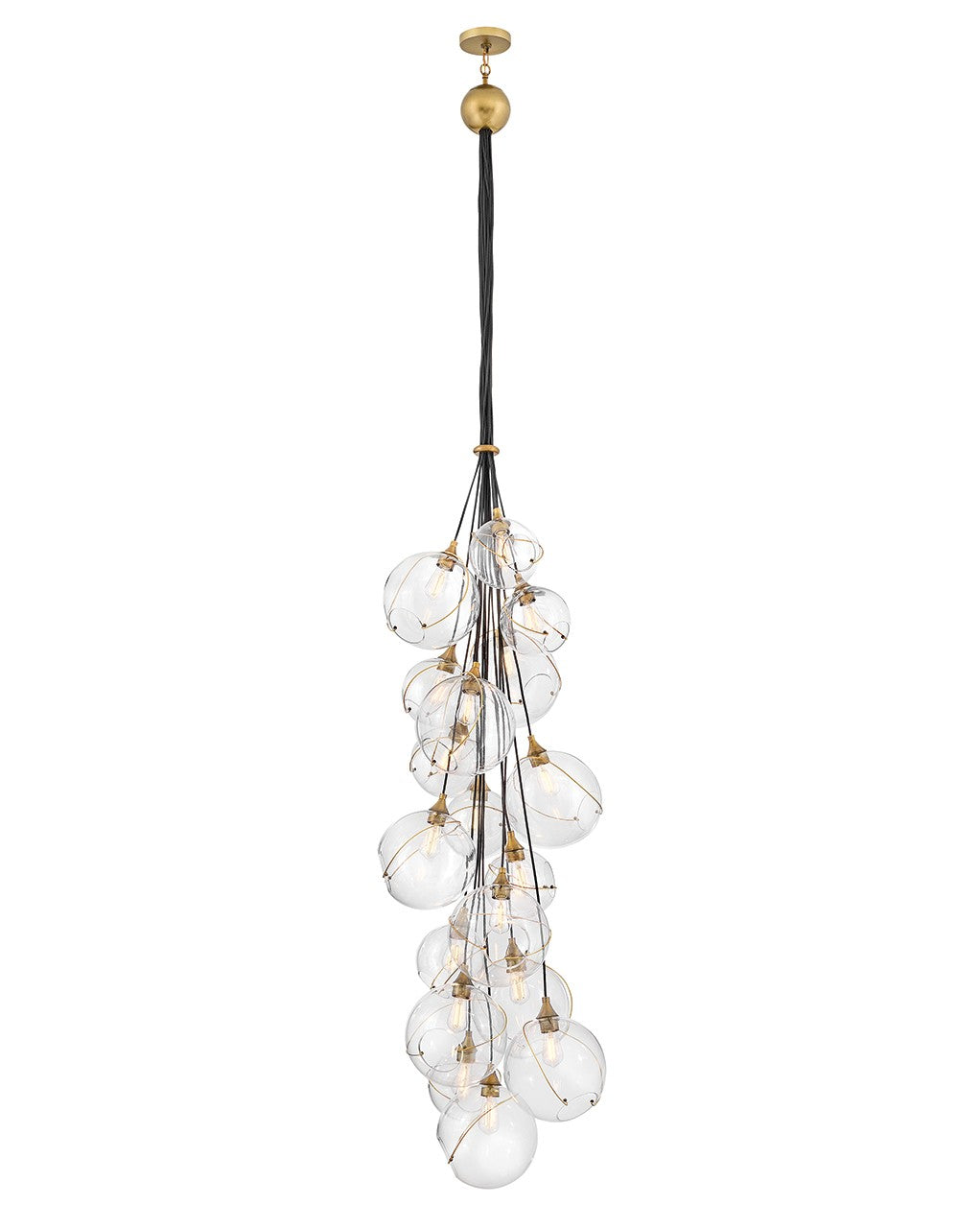 Skye LED Chandelier in Heritage Brass