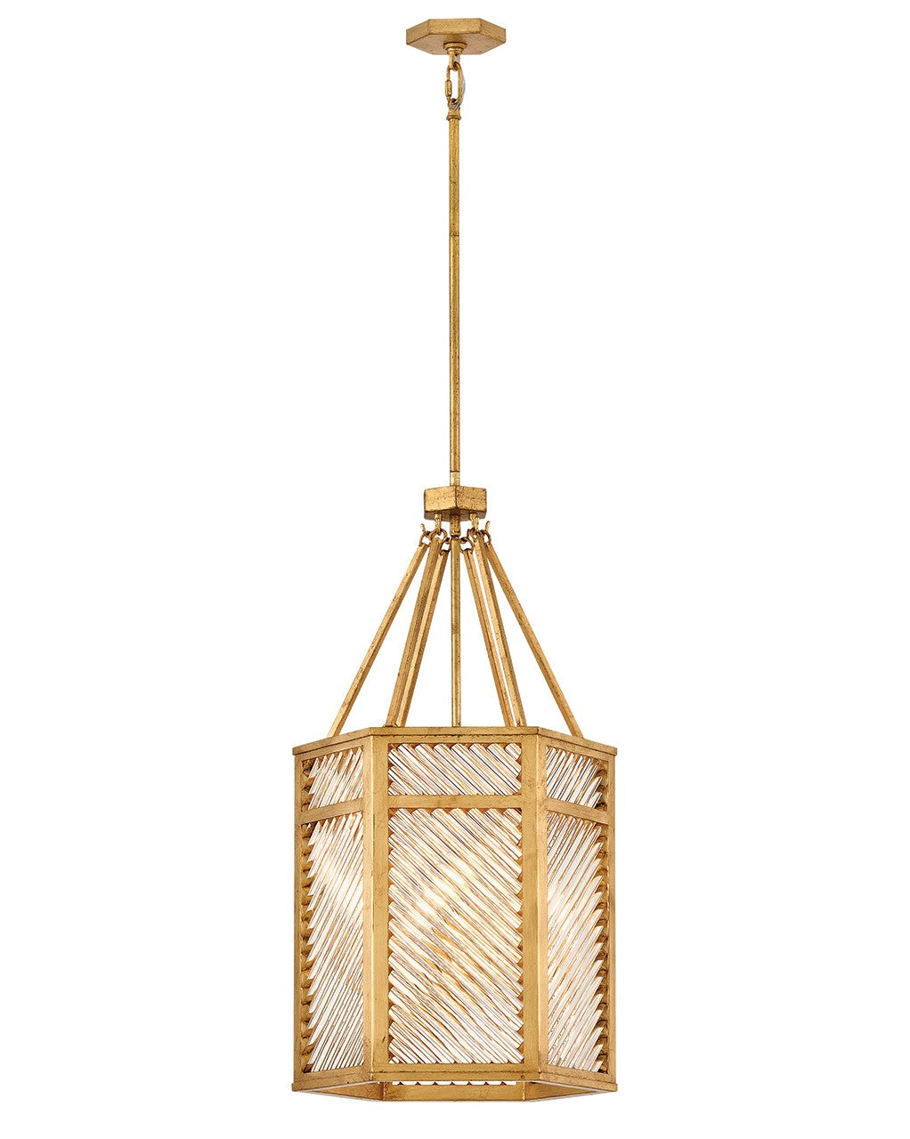 Sura LED Pendant in Distressed Brass