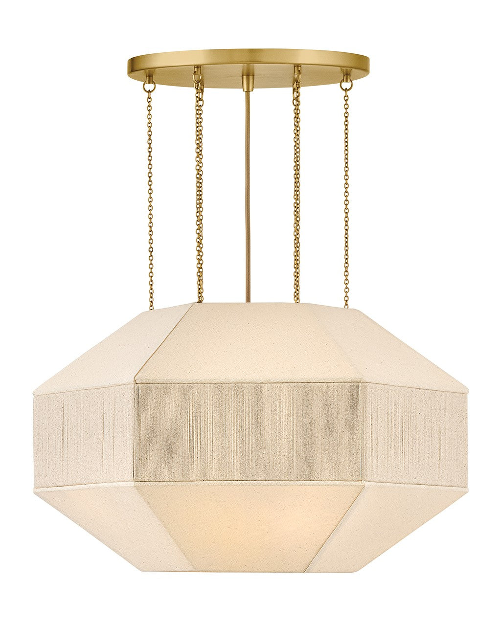 Lyla LED Chandelier in Lacquered Brass