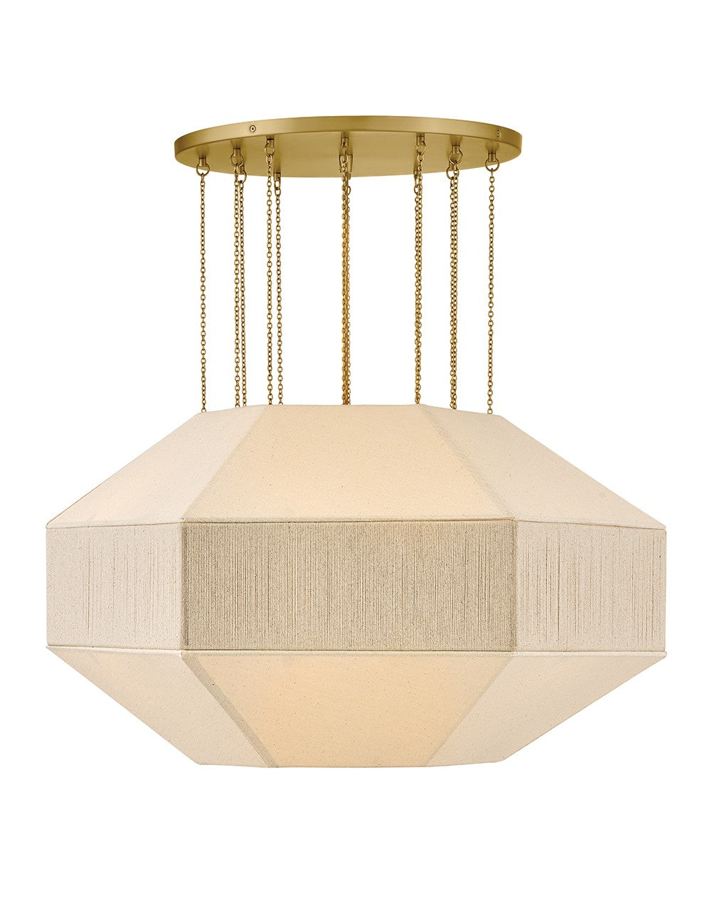 Lyla LED Chandelier in Lacquered Brass