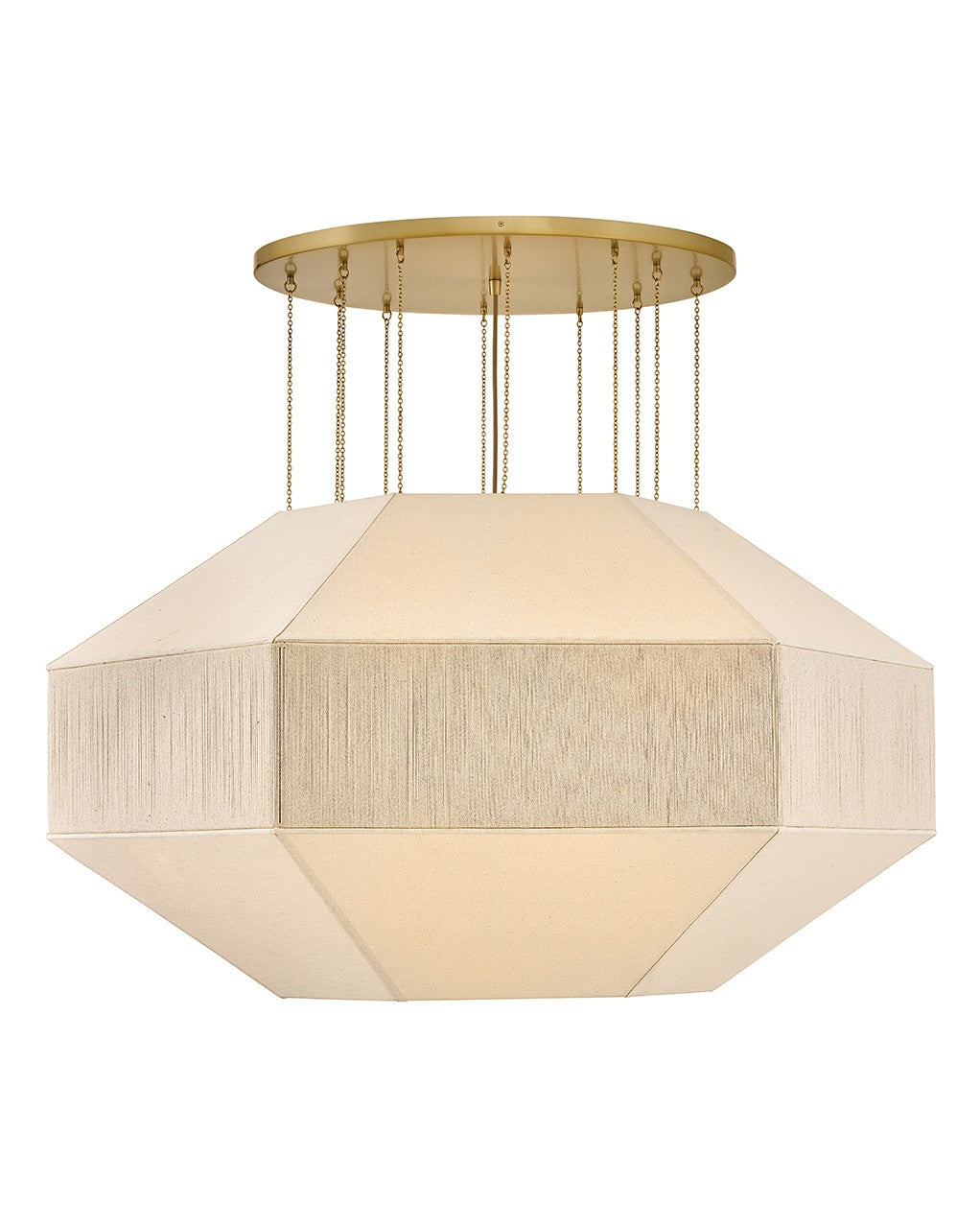 Lyla LED Chandelier in Lacquered Brass