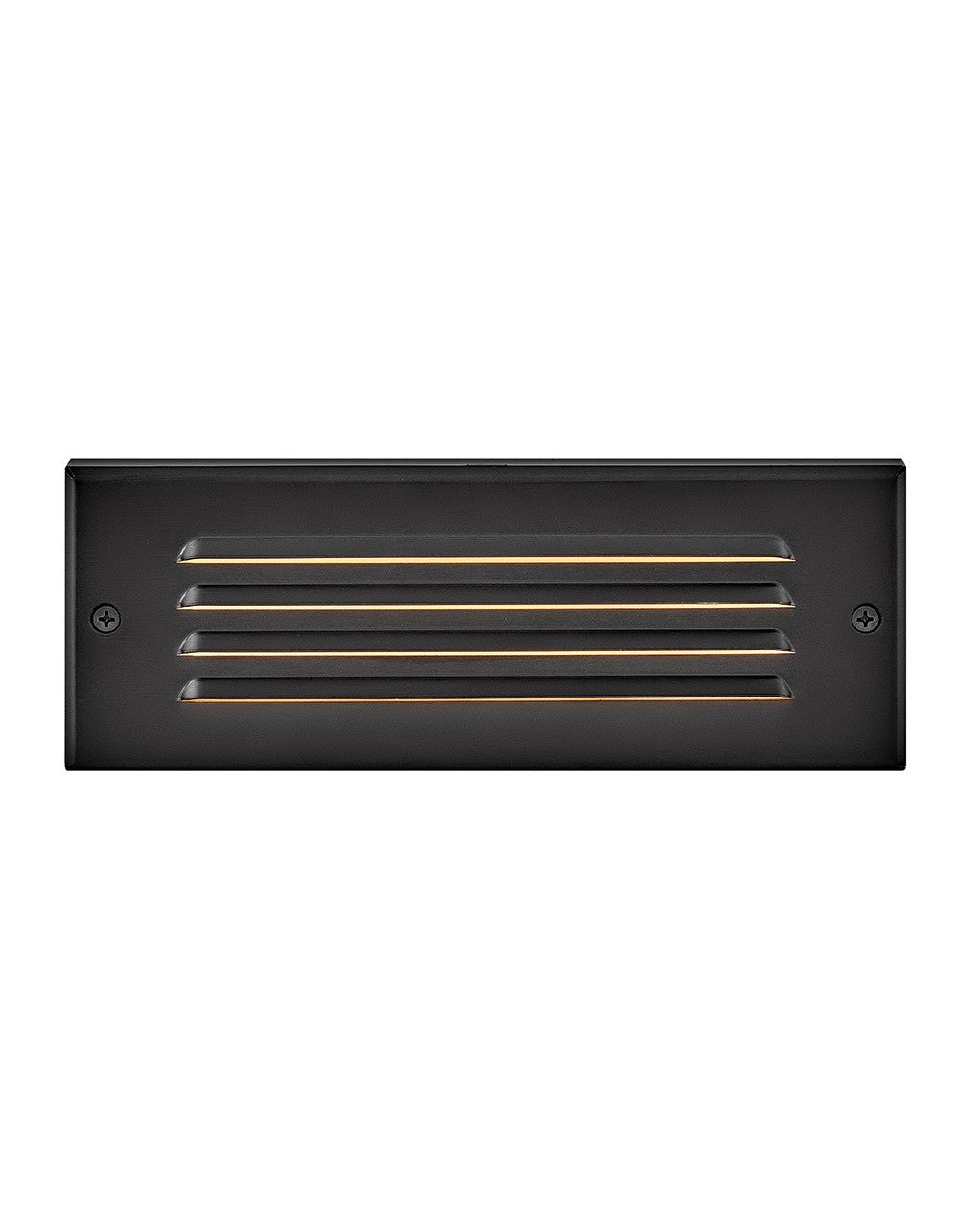 Dash Louvered LED Flush Step Light in Stainless Steel Black