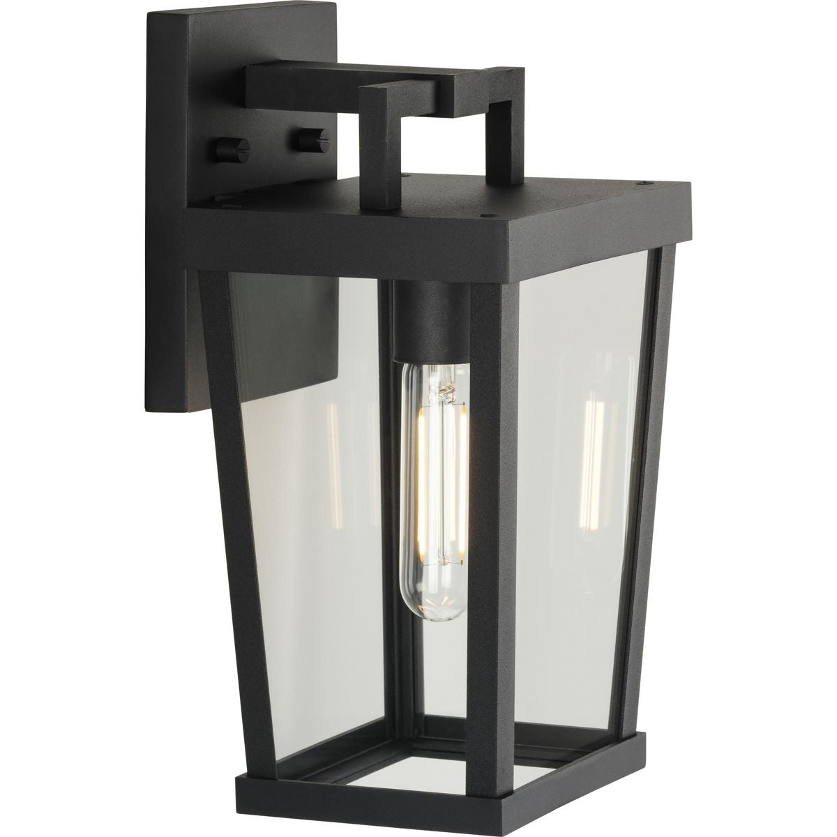Tryon One Light Outdoor Wall Lantern in Black
