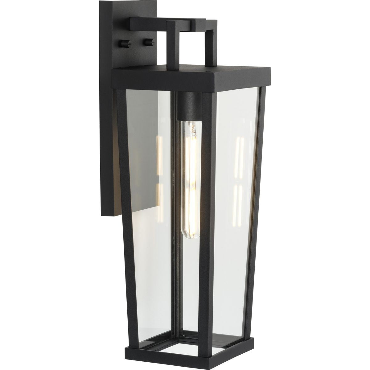 Tryon One Light Outdoor Wall Lantern in Black