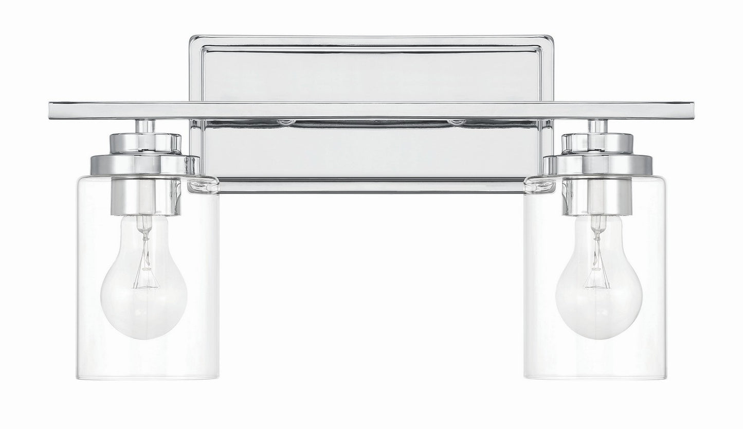 Clark Two Light Vanity in Chrome