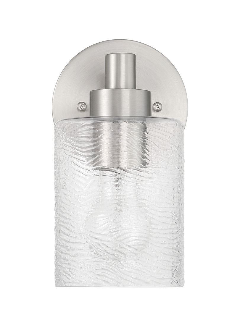 Lyndsey One Light Wall Sconce in Brushed Polished Nickel