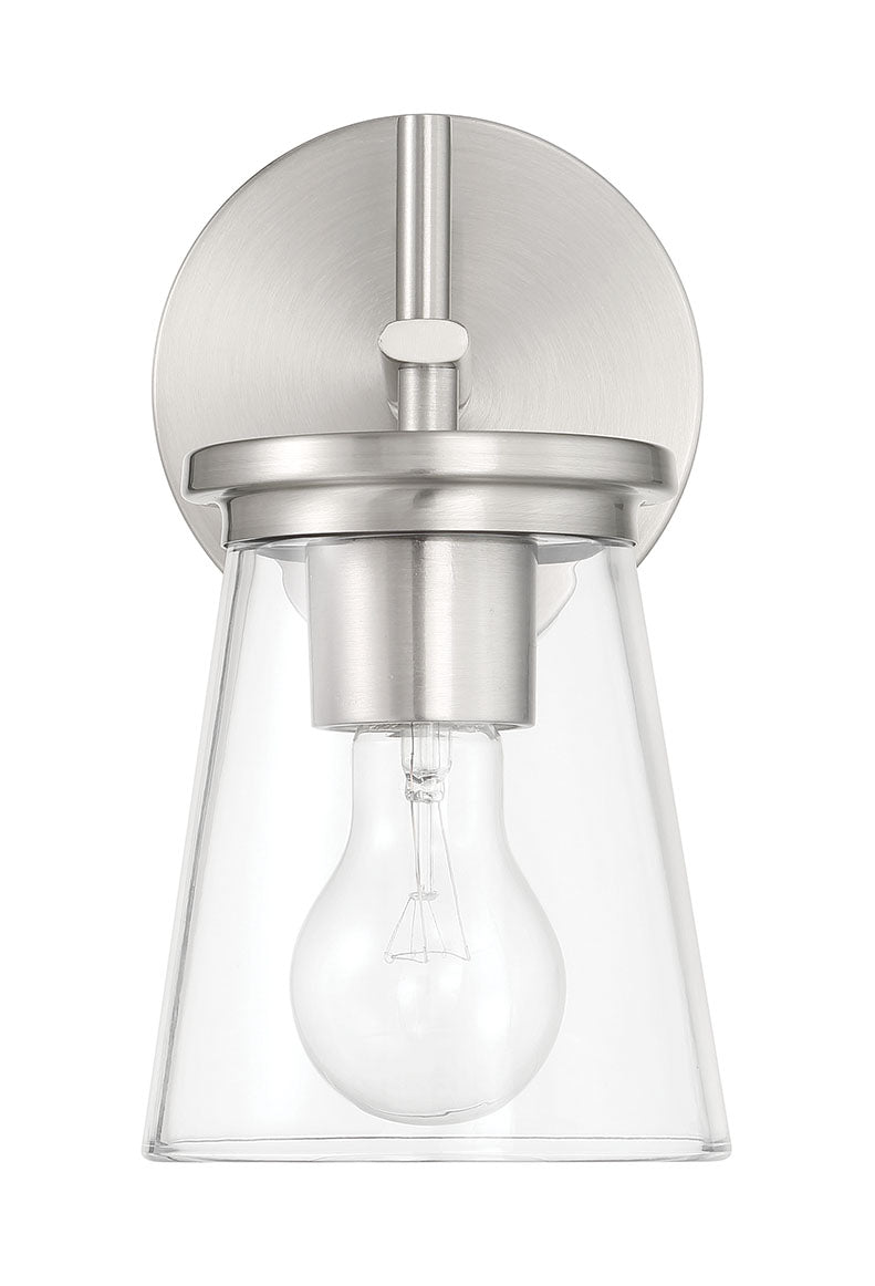 Connell One Light Wall Sconce in Brushed Polished Nickel