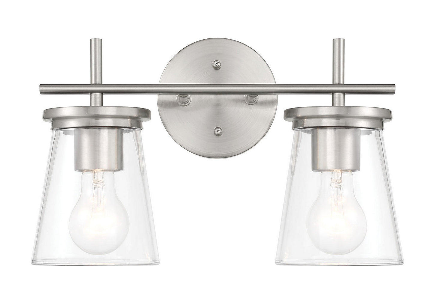 Connell Two Light Vanity in Brushed Polished Nickel
