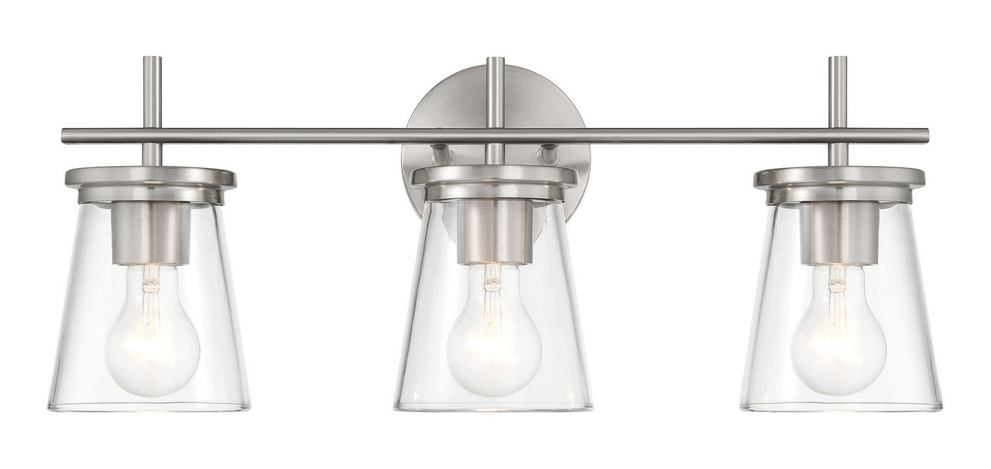 Craftmade - 60403-BNK - Three Light Vanity - Connell - Brushed Polished Nickel