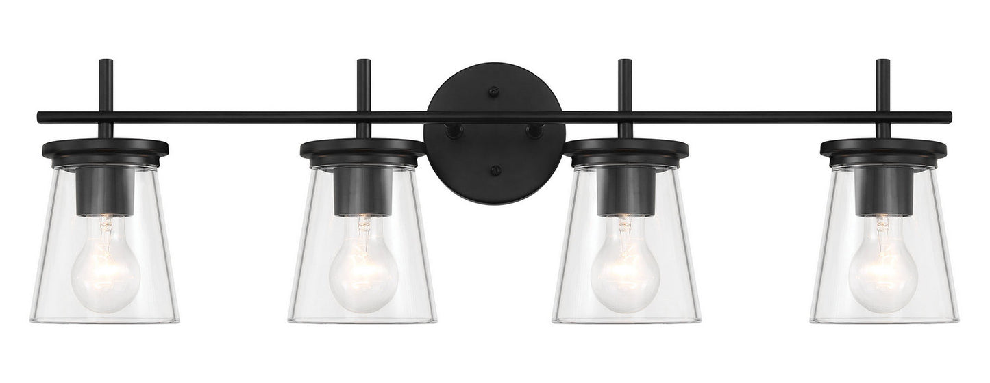 Craftmade - 60404-FB - Four Light Vanity - Connell - Flat Black