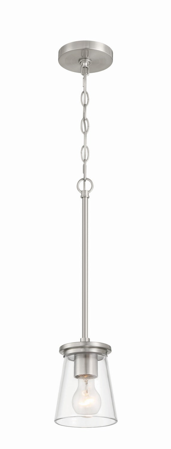Connell One Light Mini Pendant in Brushed Polished Nickel