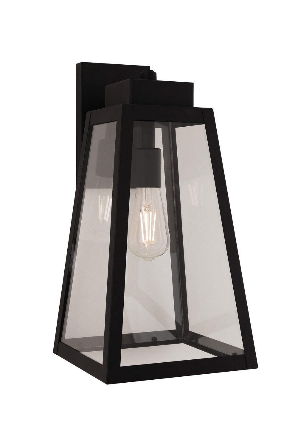 Sorano One Light Outdoor Lantern in Textured Black